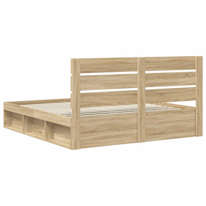 vidaXL Bettrahmen Sonoma 180 x 200 cm Massives Kiefernholz