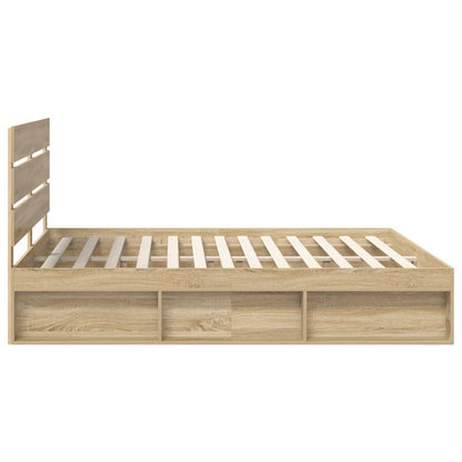vidaXL Bettrahmen Sonoma 180 x 200 cm Massives Kiefernholz