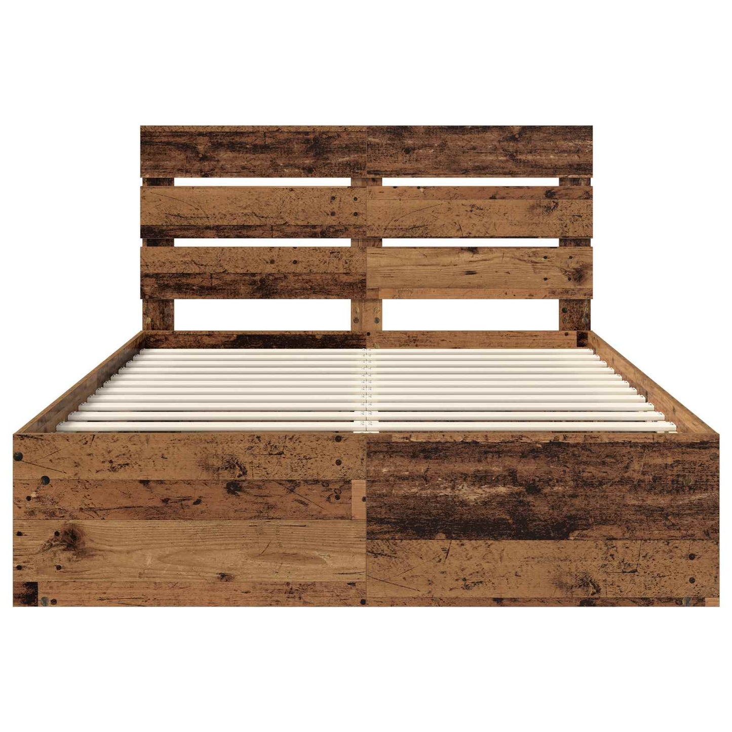 vidaXL Bettrahmen Altholz 160 x 200 cm Massives Kiefernholz
