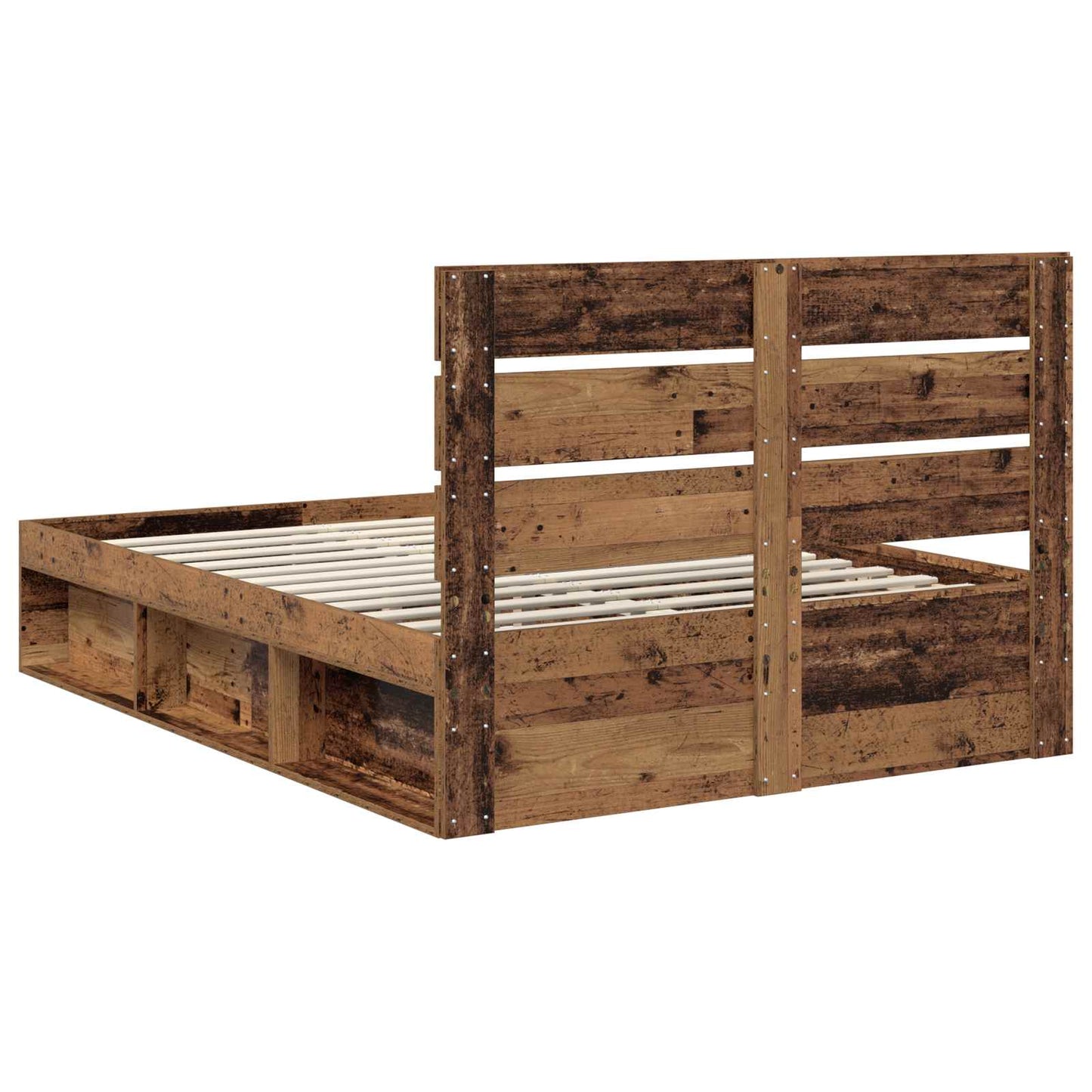vidaXL Bettrahmen Altholz 140 x 200 cm Massives Kiefernholz