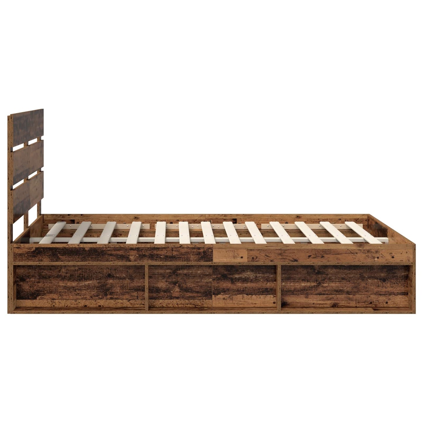 vidaXL Bettrahmen Altholz 140 x 200 cm Massives Kiefernholz