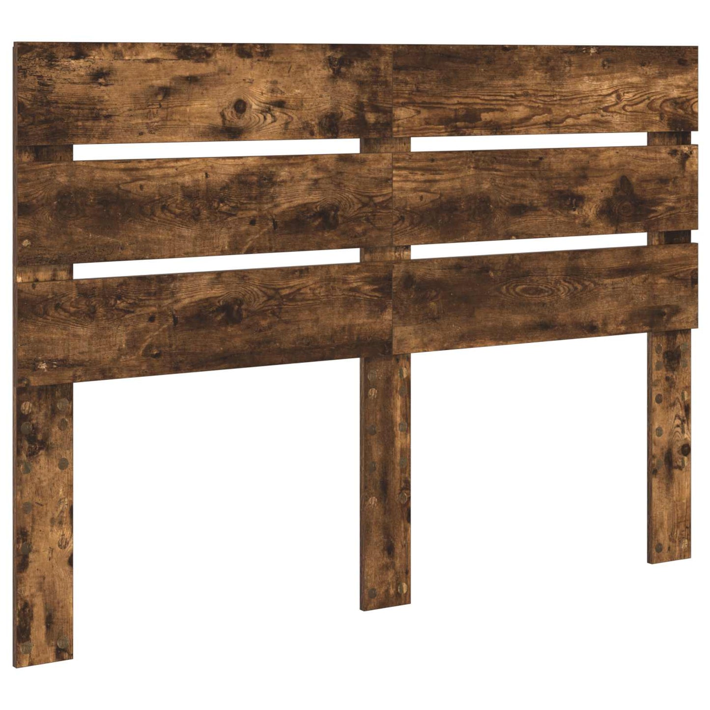vidaXL Bettrahmen Geräucherte Eiche 140 x 190 cm Massives Kiefernholz