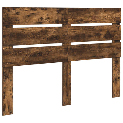 vidaXL Bettrahmen Geräucherte Eiche 140 x 190 cm Massives Kiefernholz