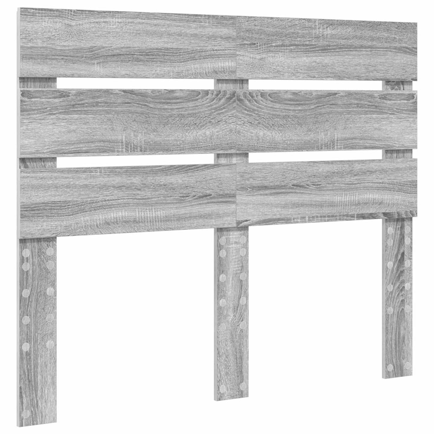 vidaXL Bettrahmen Graues Sonoma 135 x 190 cm Massives Kiefernholz