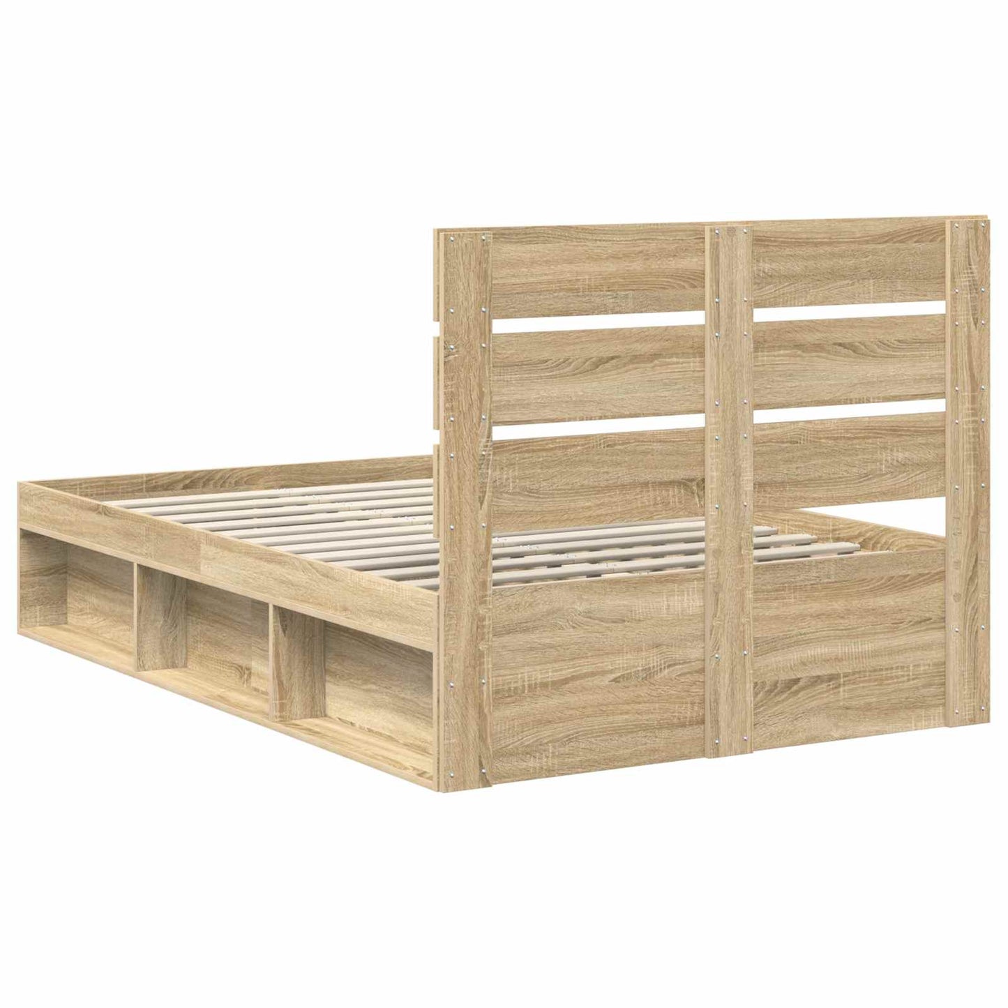 vidaXL Cadre de lit Sonoma 120 x 200 cm Bois de pin massif