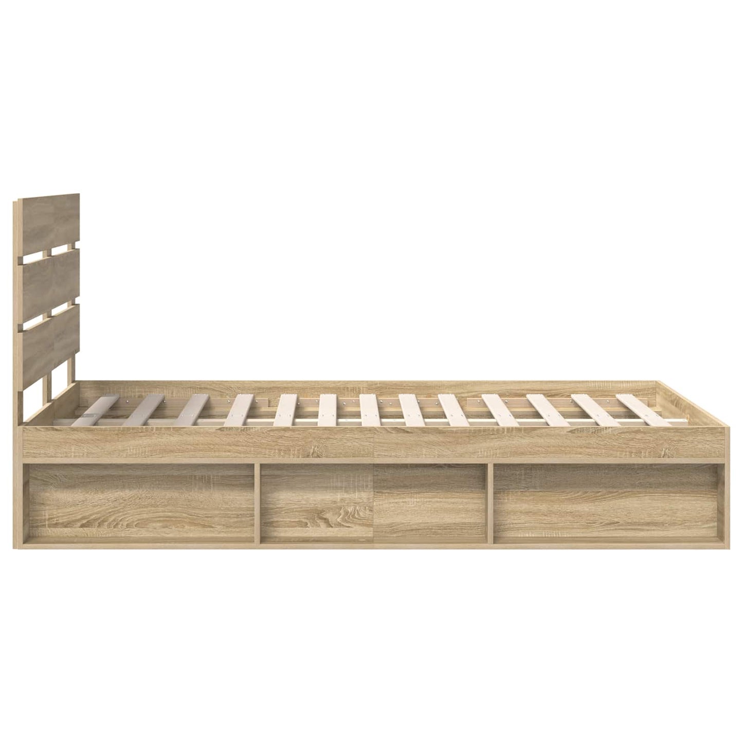 vidaXL Cadre de lit Sonoma 120 x 200 cm Bois de pin massif