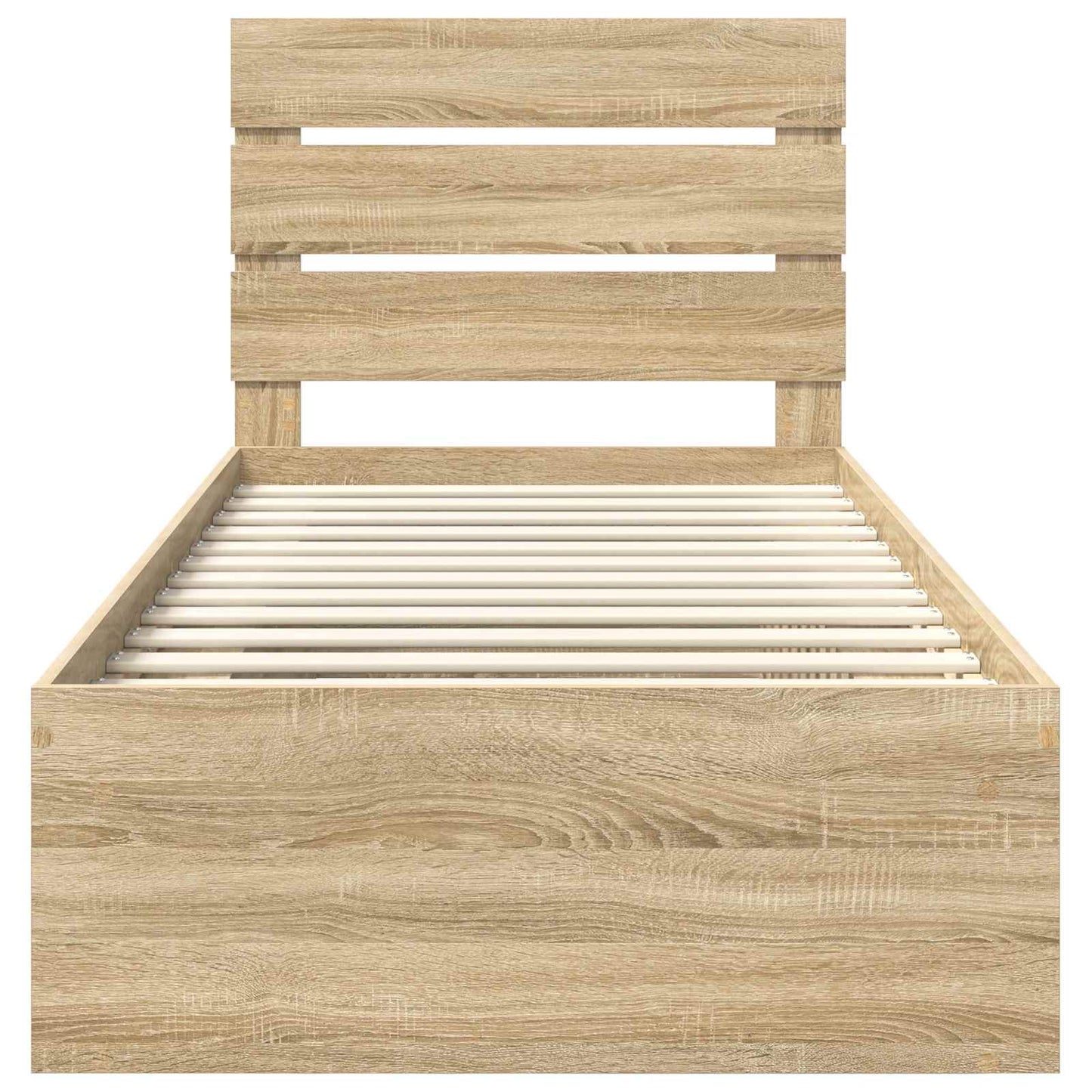 vidaXL Bettrahmen Sonoma-Eiche 75 x 190 cm Massives Kiefernholz