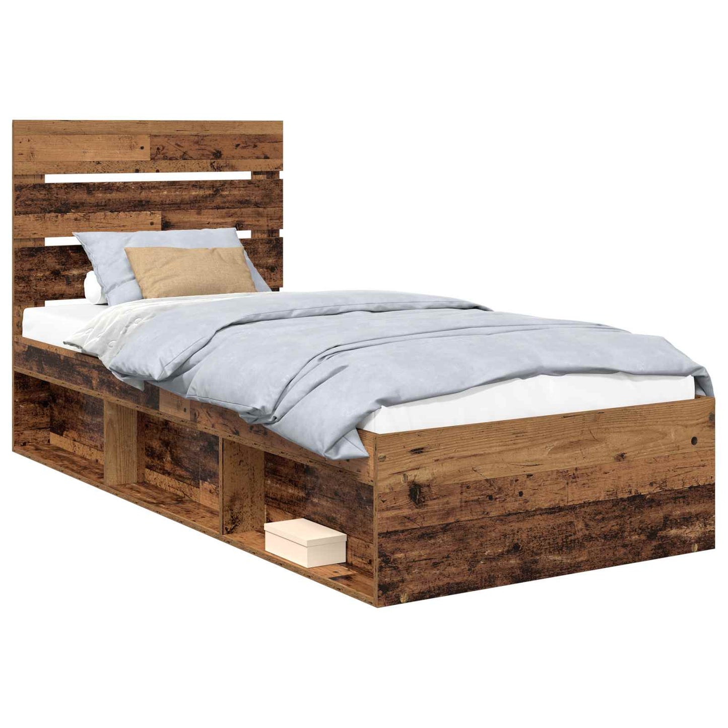 vidaXL Bettrahmen Altholz 75 x 190 cm Massives Kiefernholz