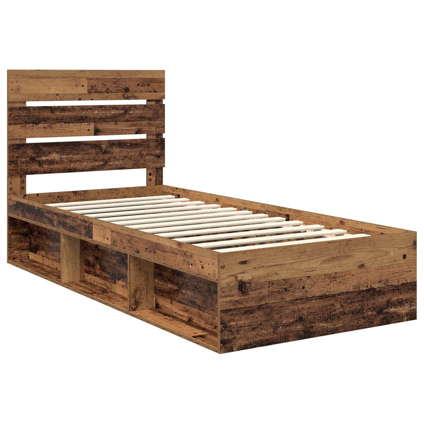 vidaXL Bettrahmen Altholz 75 x 190 cm Massives Kiefernholz