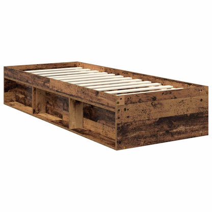 vidaXL Bettrahmen Altholz 75 x 190 cm Massives Kiefernholz