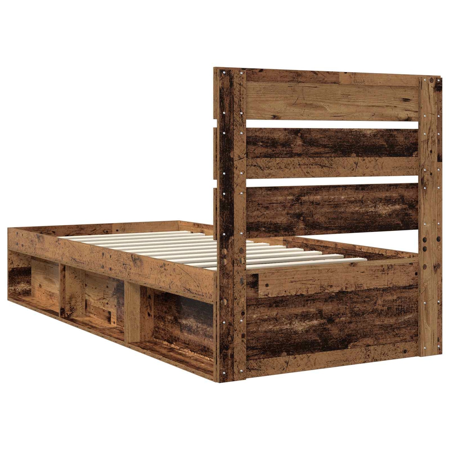 vidaXL Bettrahmen Altholz 75 x 190 cm Massives Kiefernholz