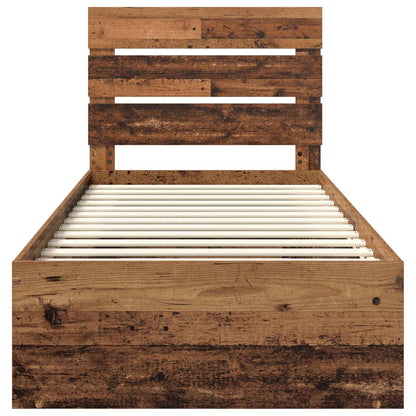 vidaXL Bettrahmen Altholz 75 x 190 cm Massives Kiefernholz