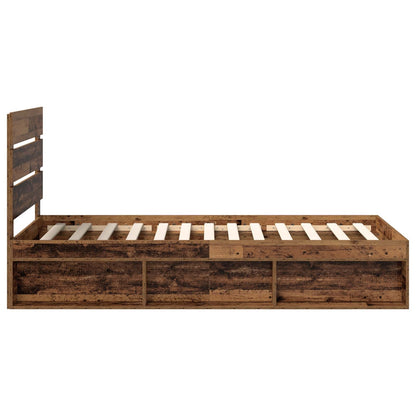 vidaXL Bettrahmen Altholz 75 x 190 cm Massives Kiefernholz