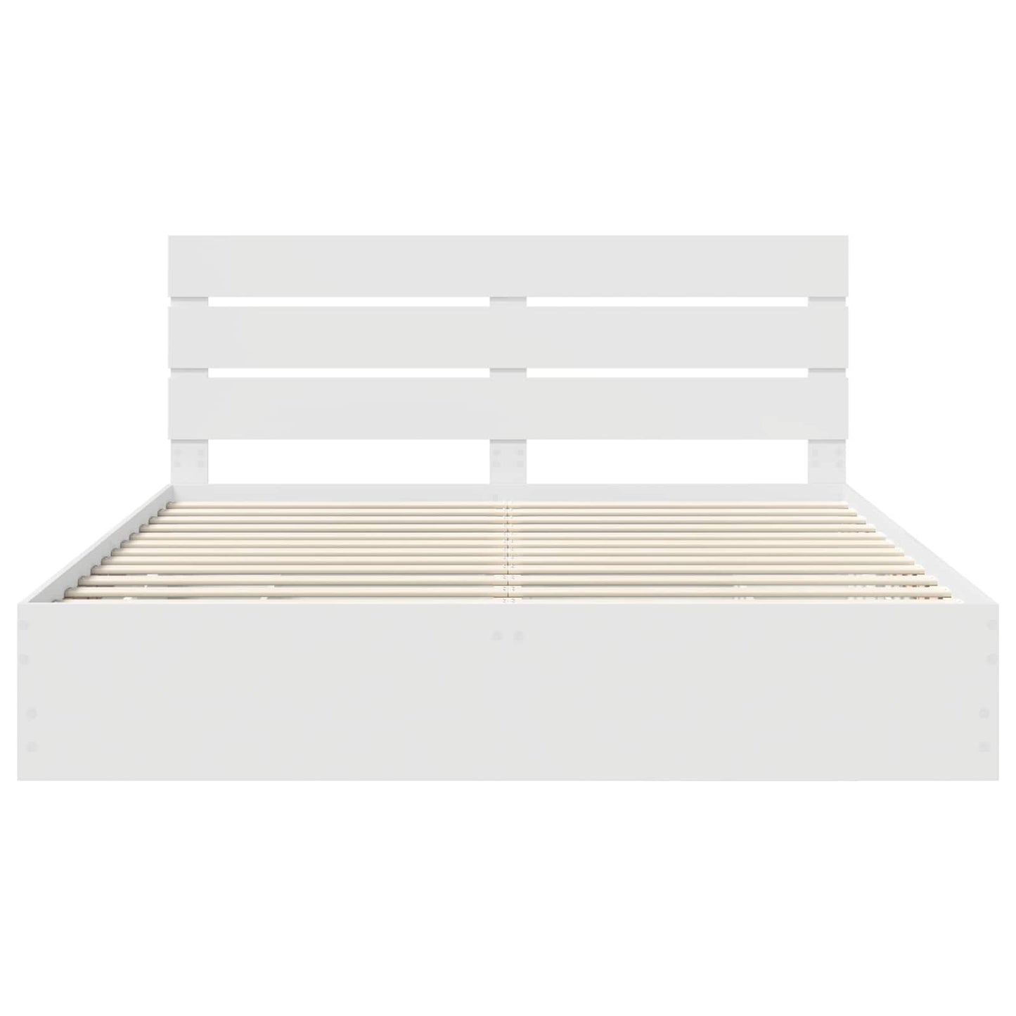 vidaXL Bettrahmen mit Schubladen Weiß 200 x 200 cm Ingenieurs Holz