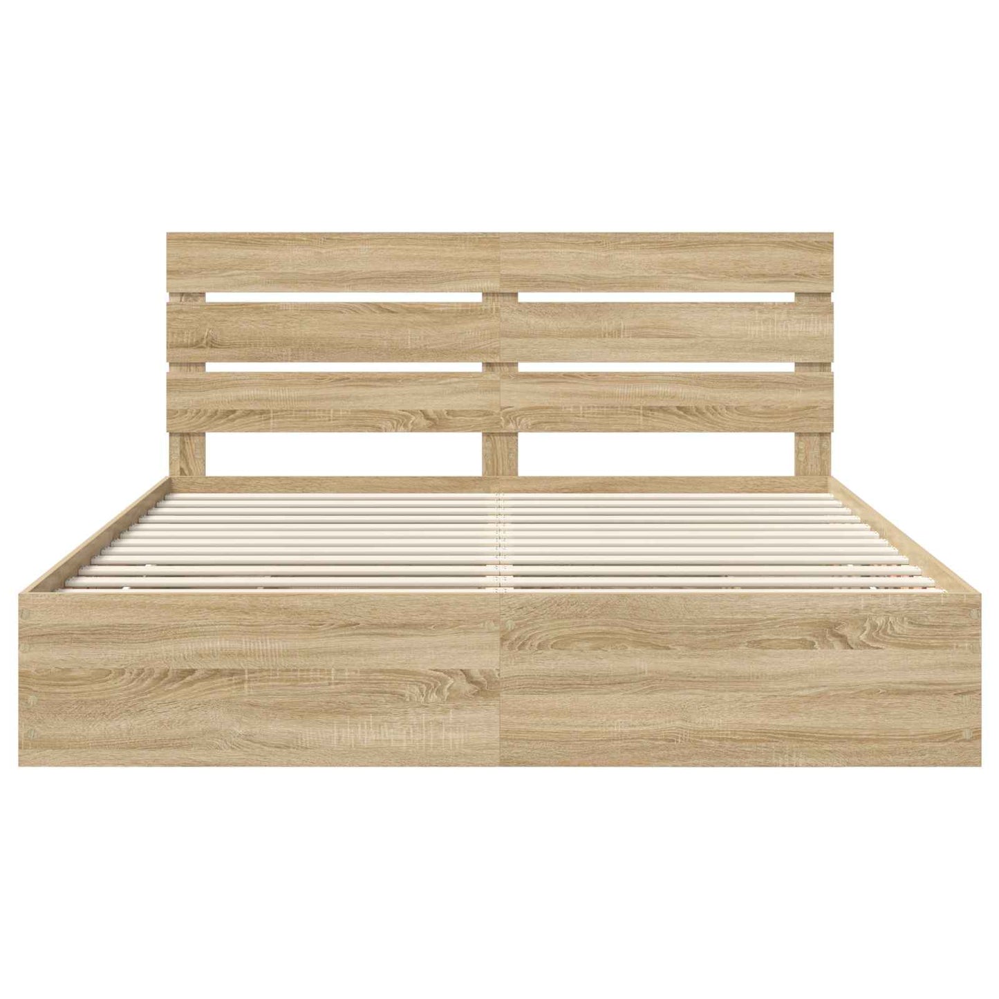 vidaXL Bettrahmen Sonoma-Eiche 200 x 200 cm Ingenieurs Holz