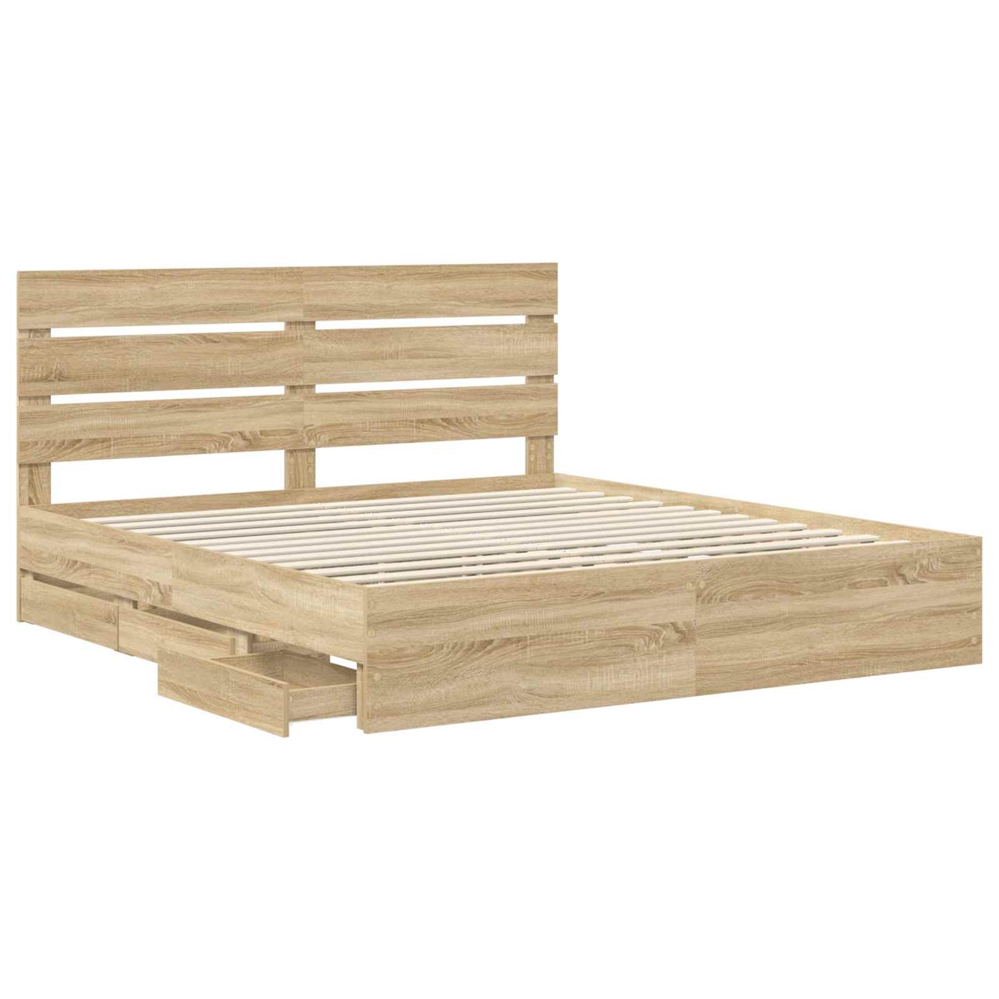 vidaXL Bettrahmen Sonoma-Eiche 180 x 200 cm Ingenieurs Holz