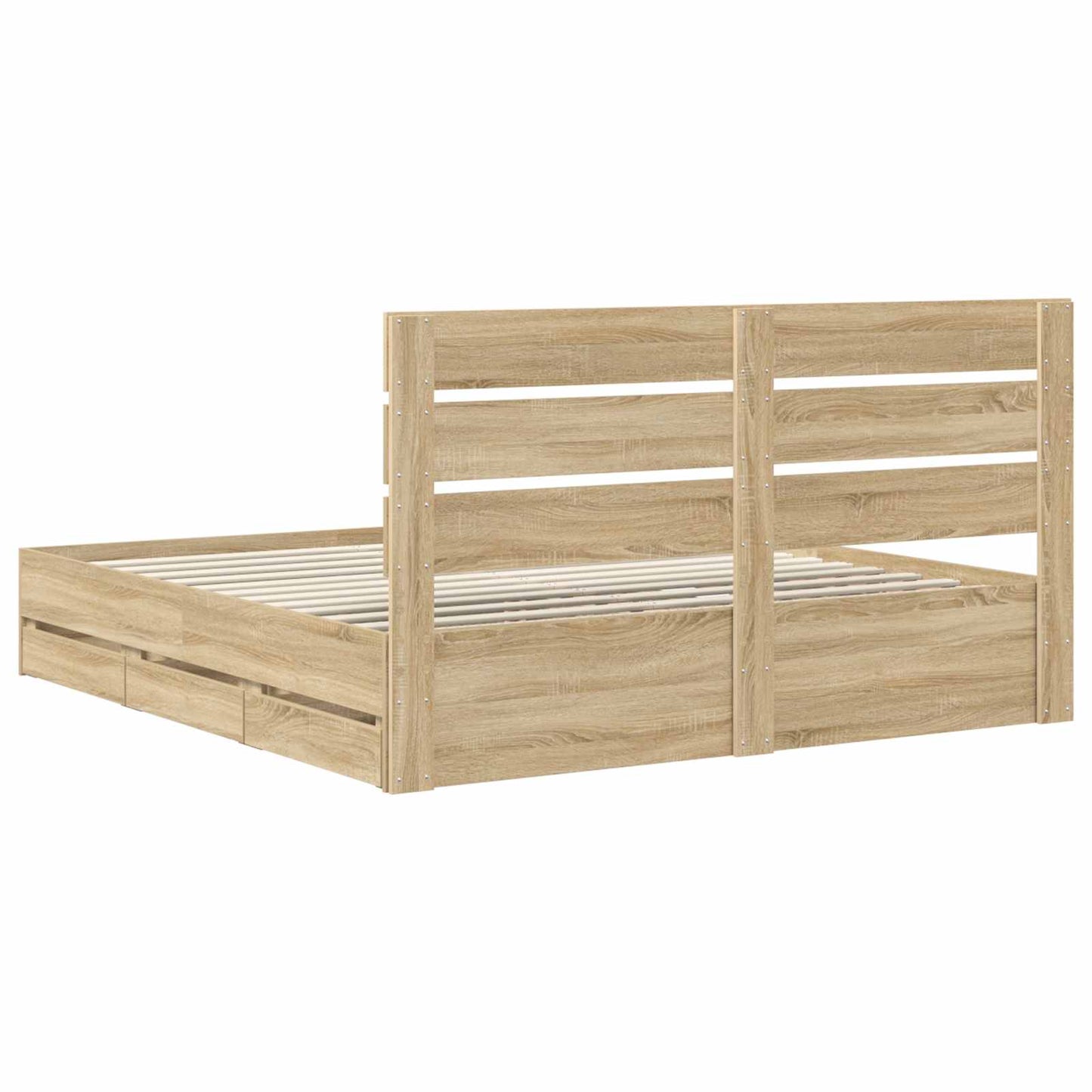 vidaXL Bettrahmen Sonoma-Eiche 180 x 200 cm Ingenieurs Holz
