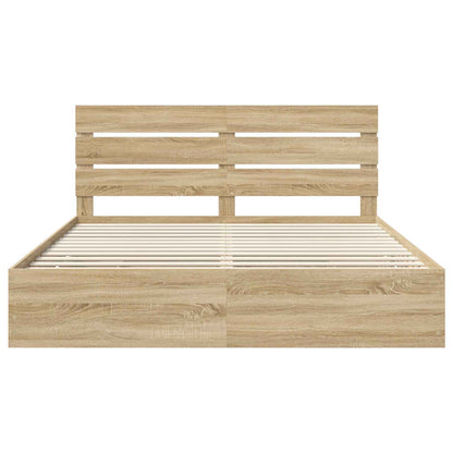 vidaXL Bettrahmen Sonoma-Eiche 180 x 200 cm Ingenieurs Holz