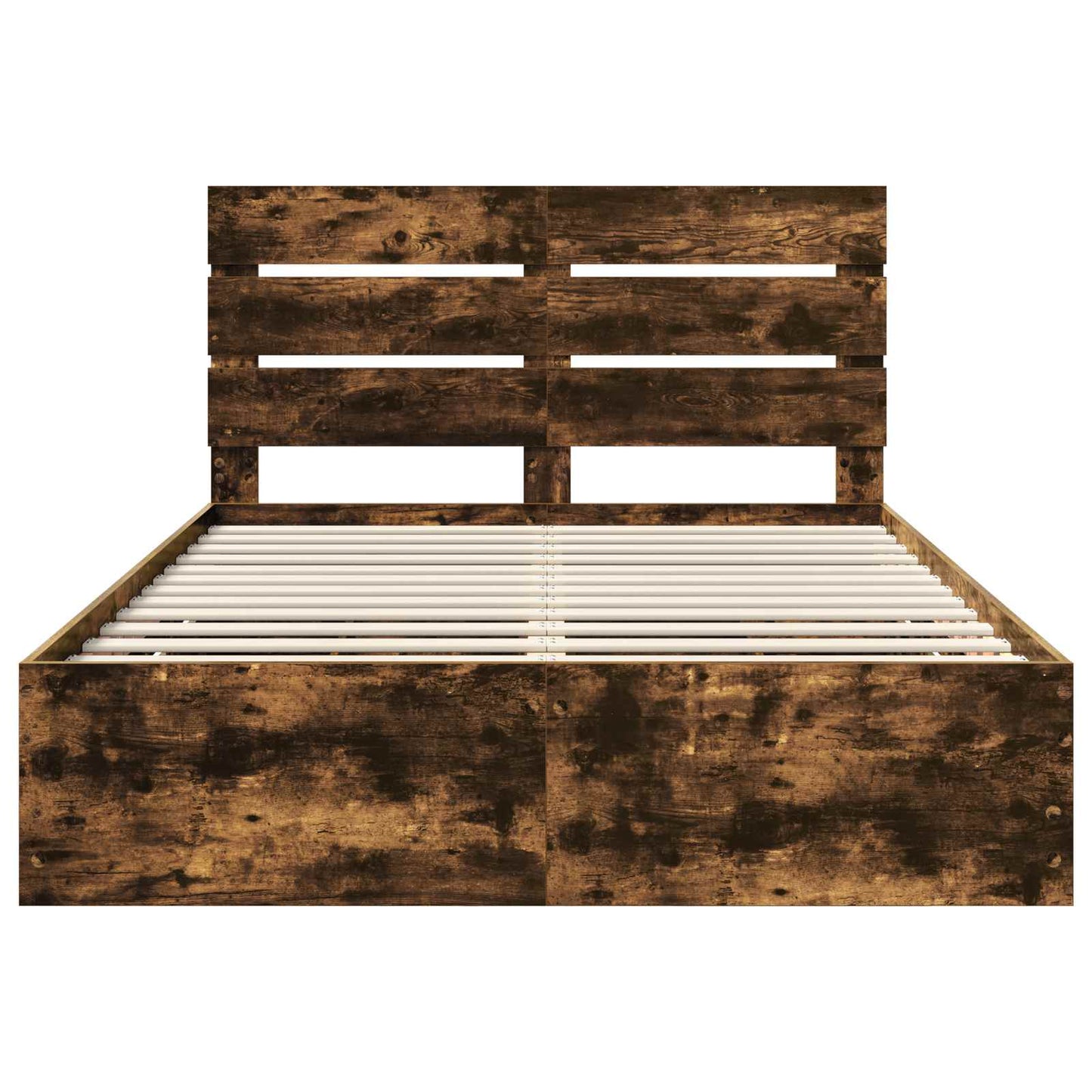 vidaXL Bettrahmen Geräucherte Eiche 160 x 200 cm Ingenieurs Holz
