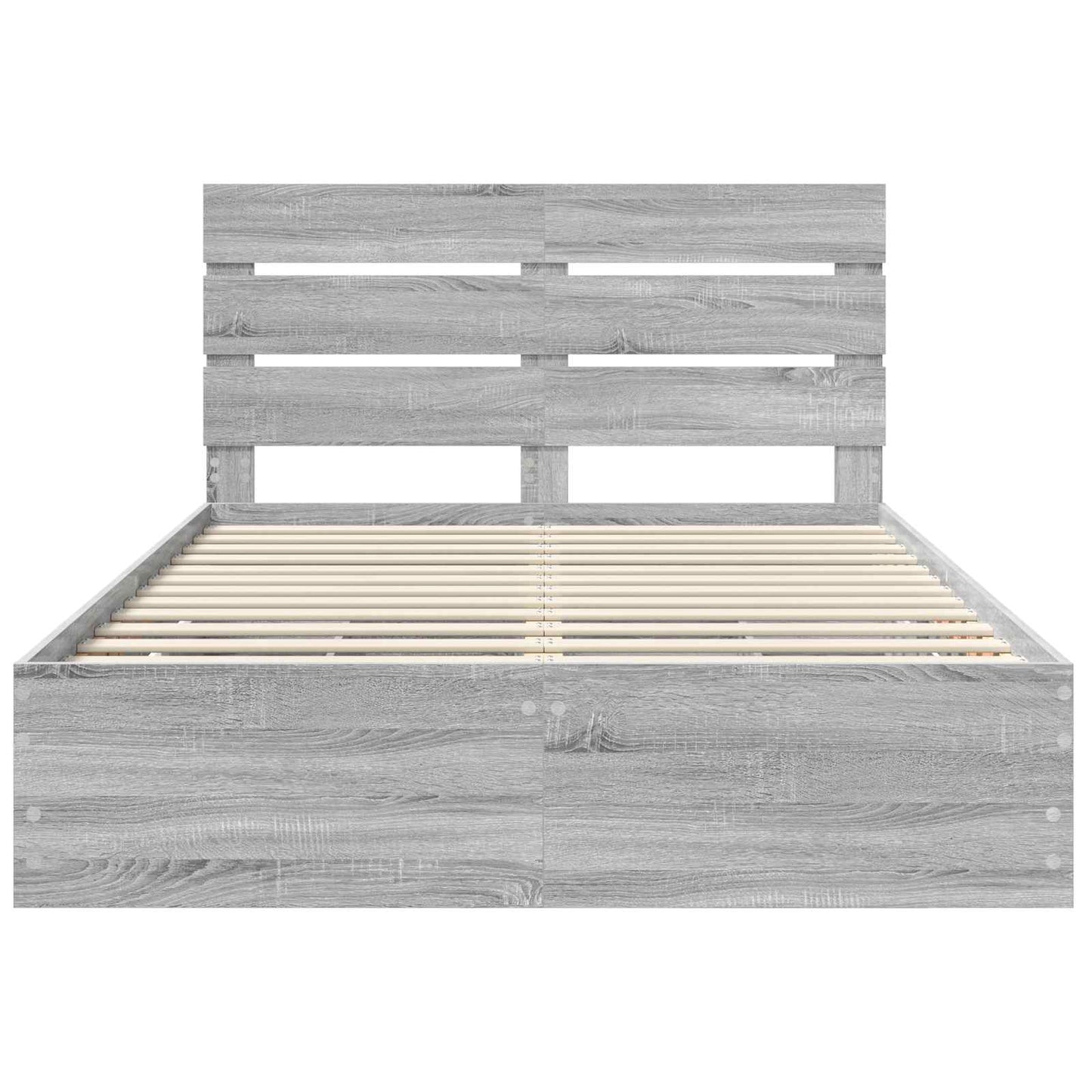 vidaXL Bettrahmen Graues Sonoma 150 x 200 cm Ingenieurs Holz