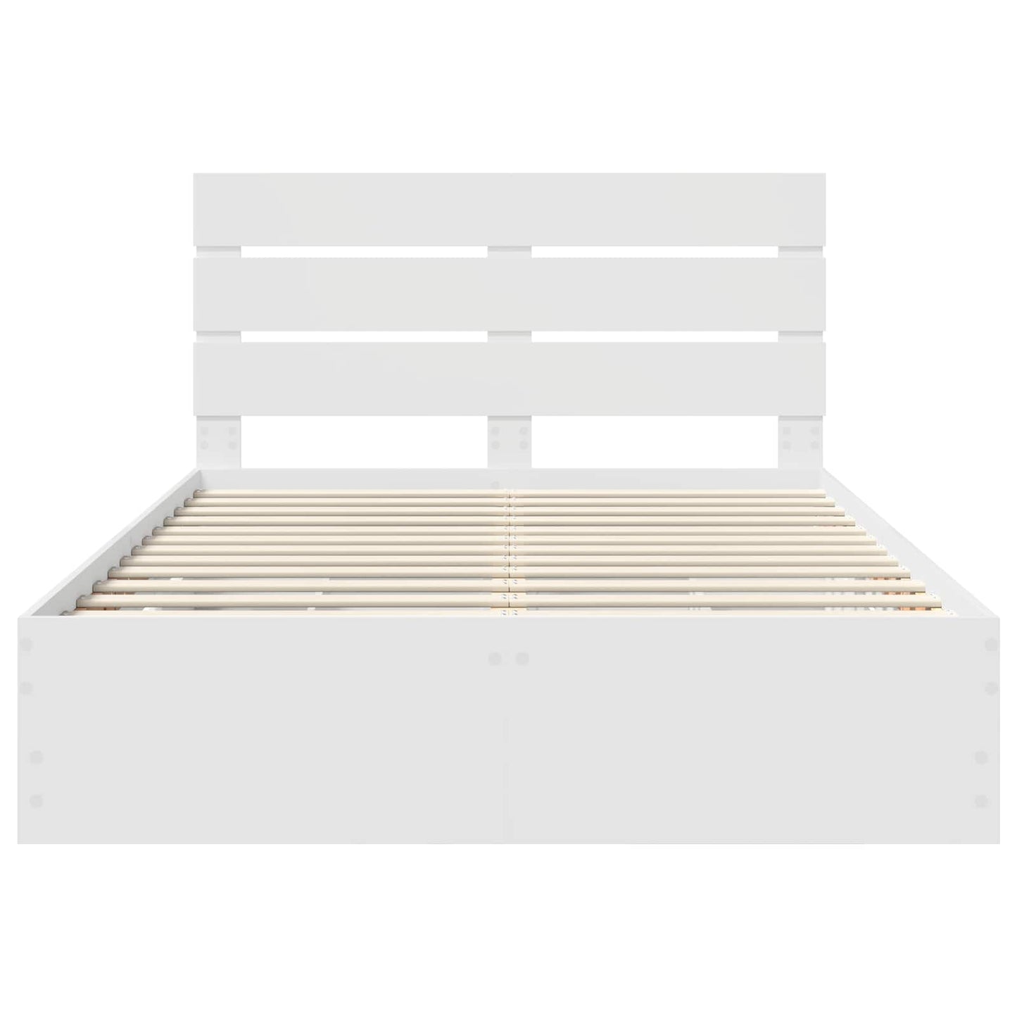 vidaXL Bettrahmen mit Schubladen Weiß 140 x 200 cm Ingenieurs Holz