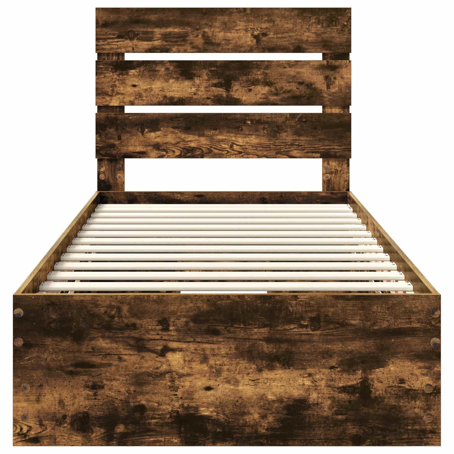 vidaXL Bettrahmen Geräucherte Eiche 90 x 200 cm Ingenieurs Holz