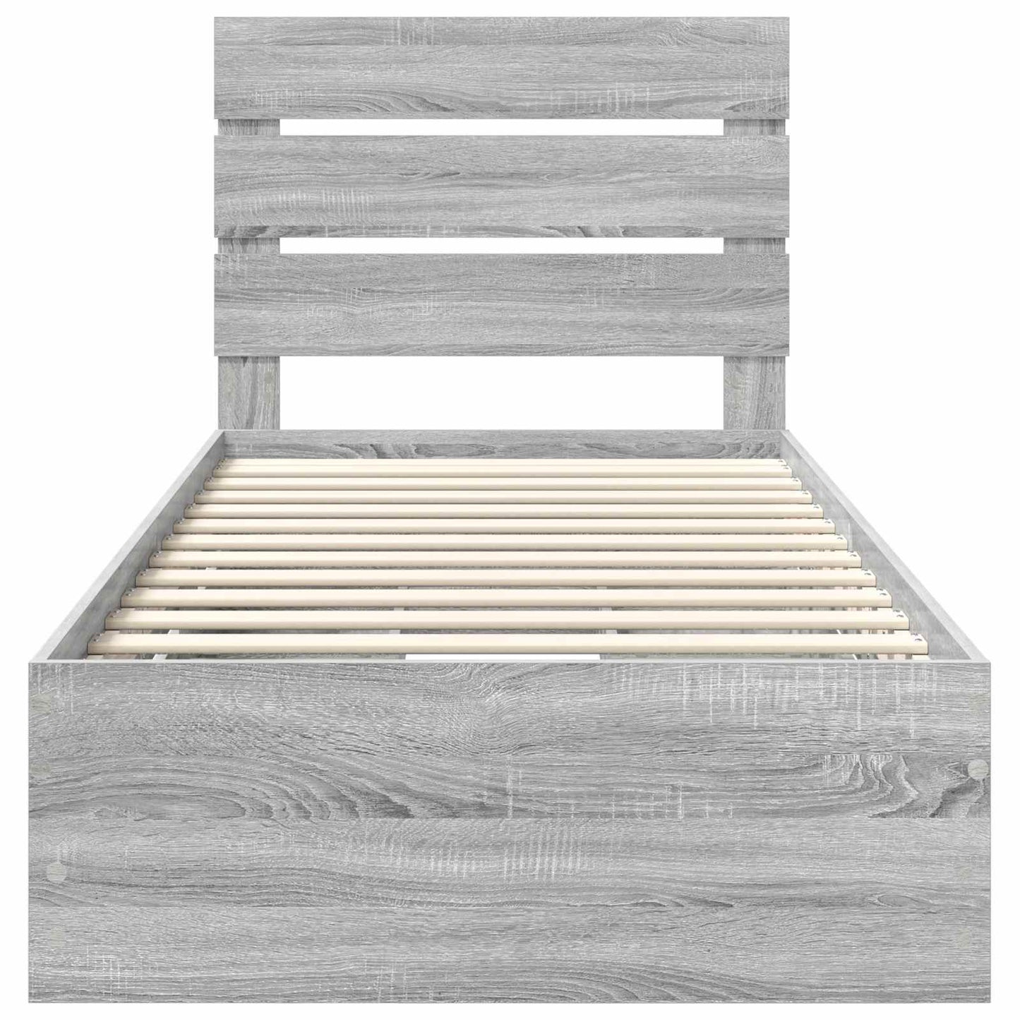 vidaXL Bettrahmen Graues Sonoma 90 x 200 cm Ingenieurs Holz