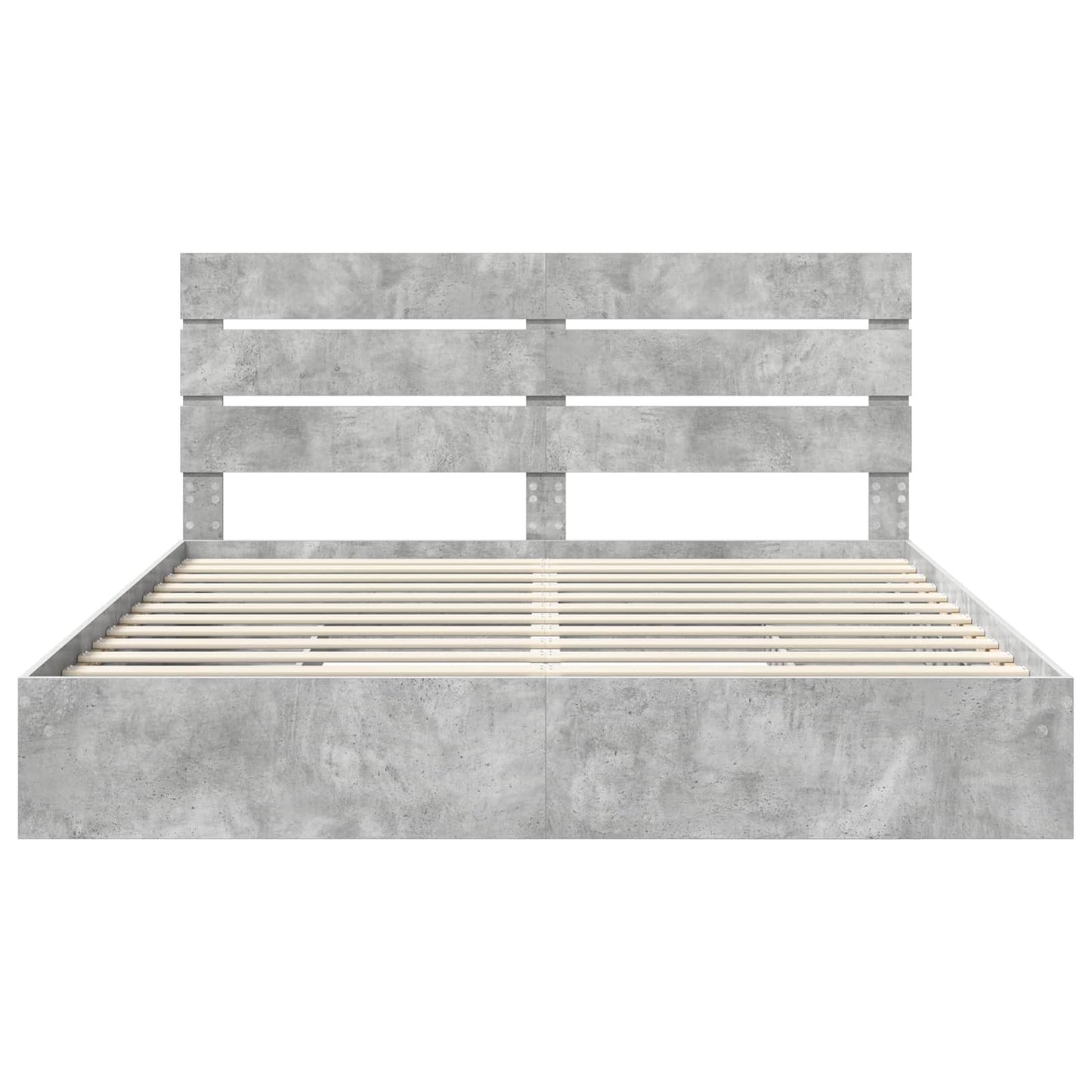 vidaXL Aufbewahrungsbett Beton Grau 200 x 200 cm Holzwerkstoff