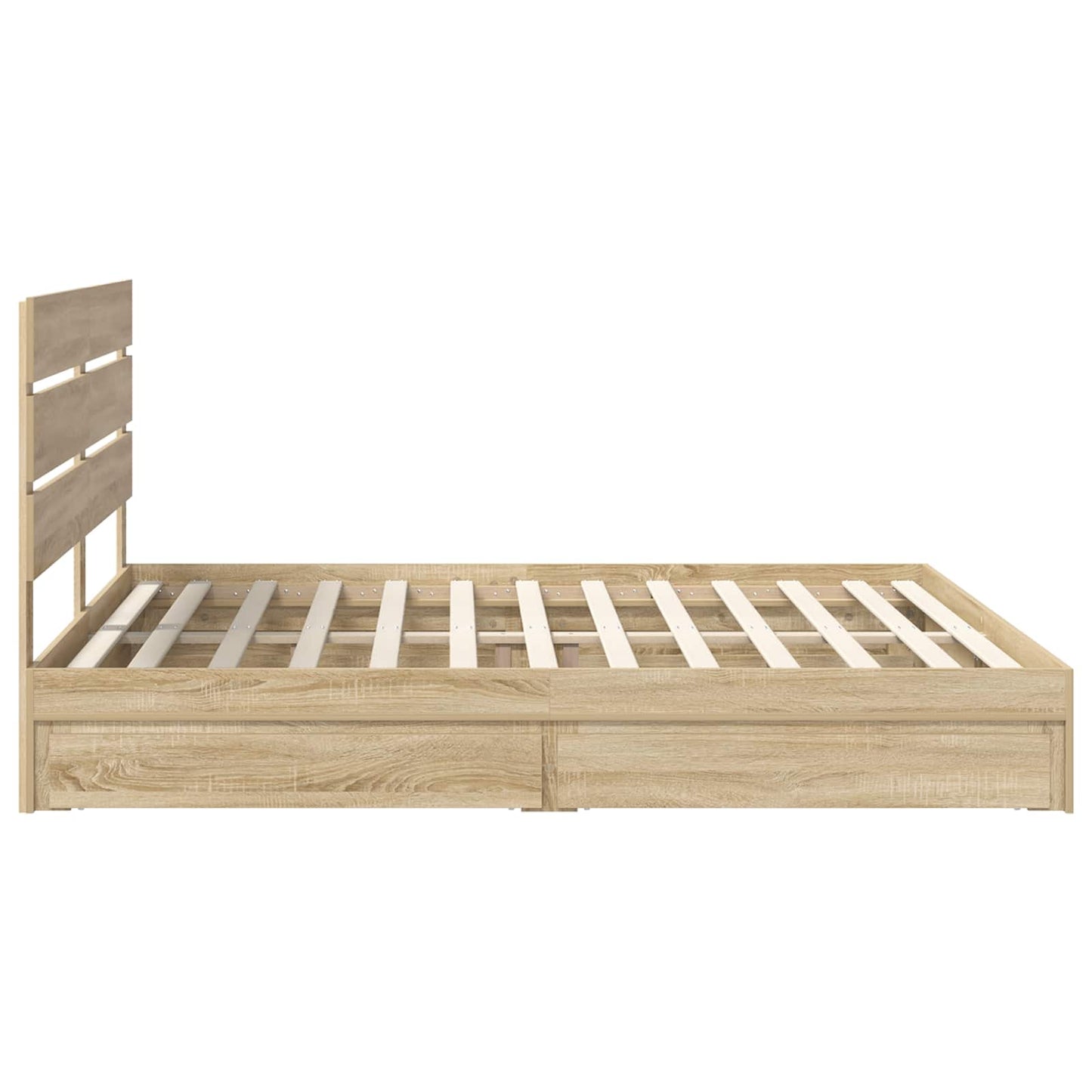 vidaXL Aufbewahrungsbett Sonoma-Eiche 180 x 200 cm Holzwerkstoff