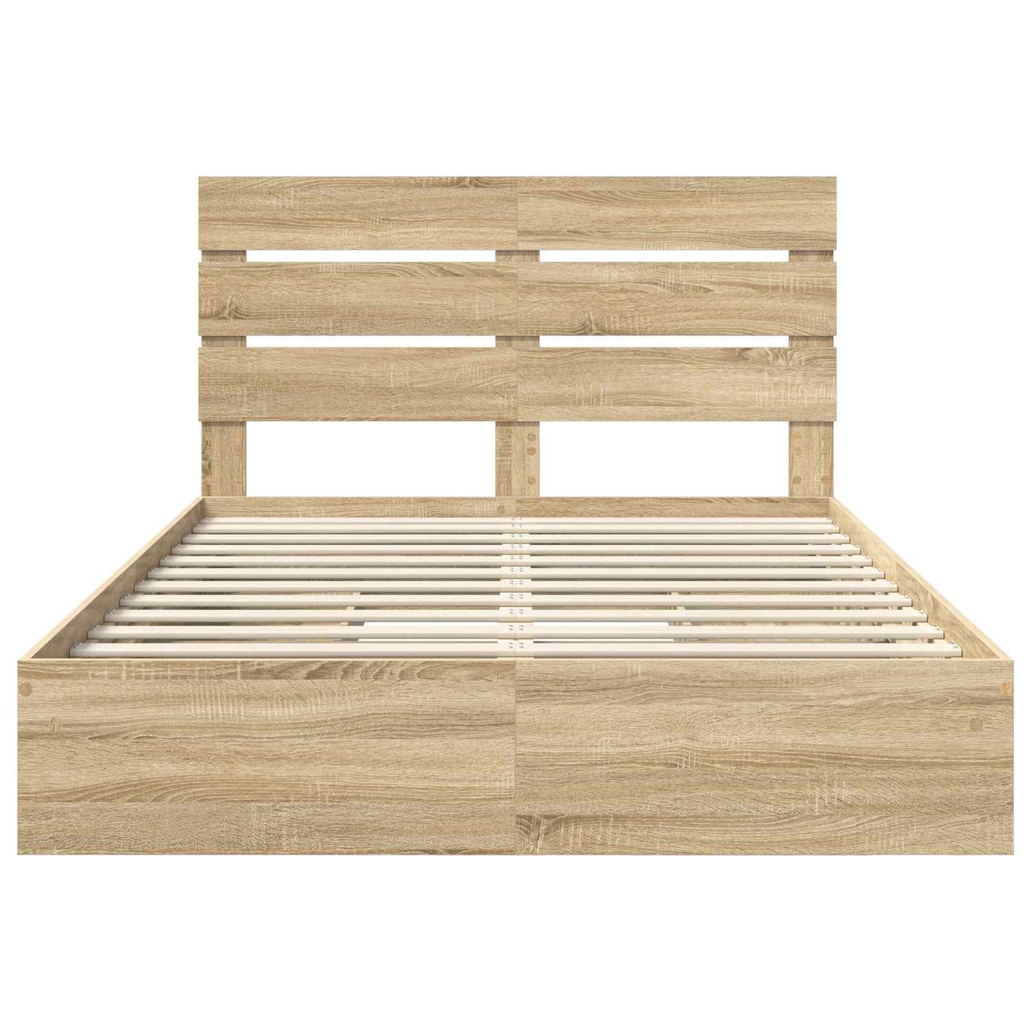 vidaXL Aufbewahrungsbett Sonoma-Eiche 160 x 200 cm Holzwerkstoff