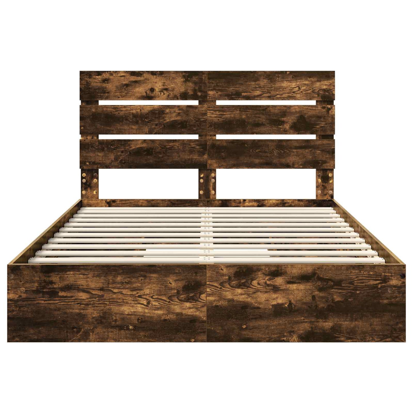 vidaXL Aufbewahrungsbett Geräucherte Eiche 160 x 200 cm Holzwerkstoff