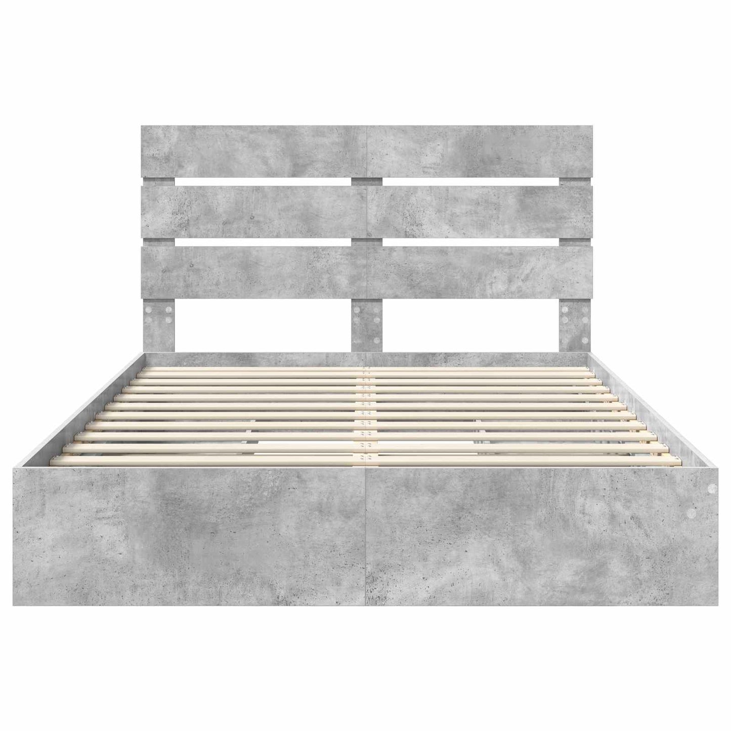 vidaXL Aufbewahrungsbett Beton Grau 150 x 200 cm Holzwerkstoff