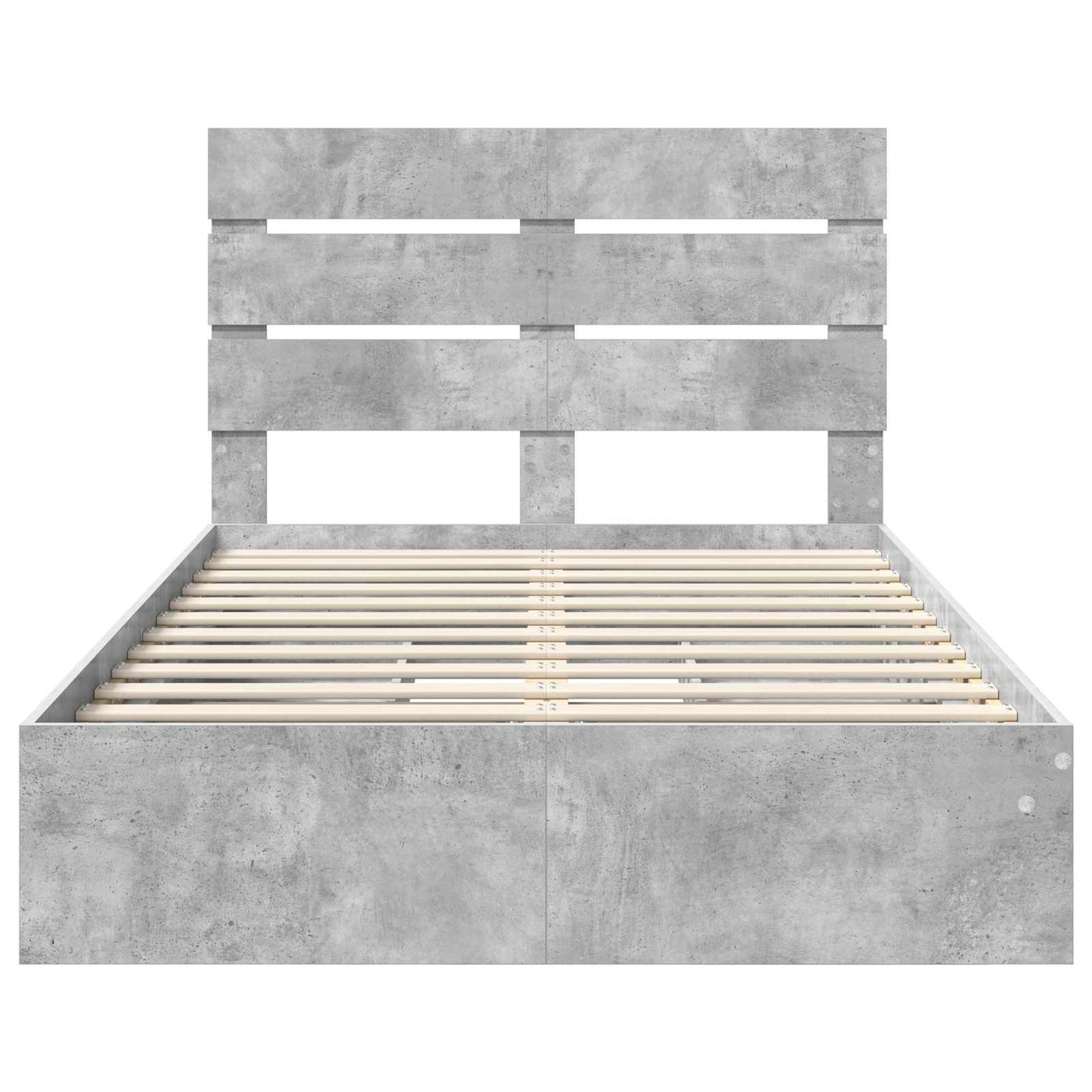 vidaXL Lit de rangement gris béton 135 x 190 cm Aggloméré