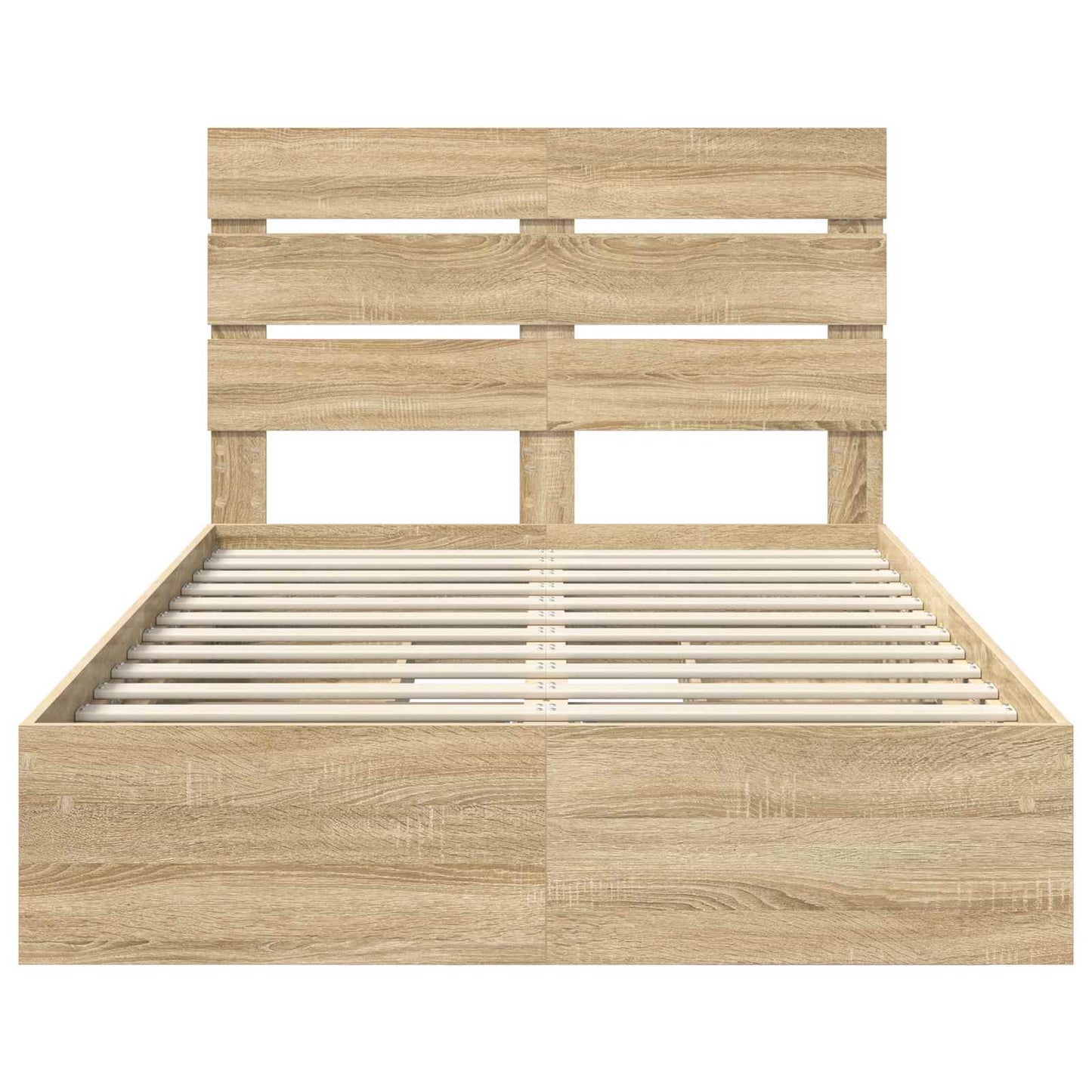 vidaXL Aufbewahrungsbett Sonoma-Eiche 120 x 200 cm Holzwerkstoff