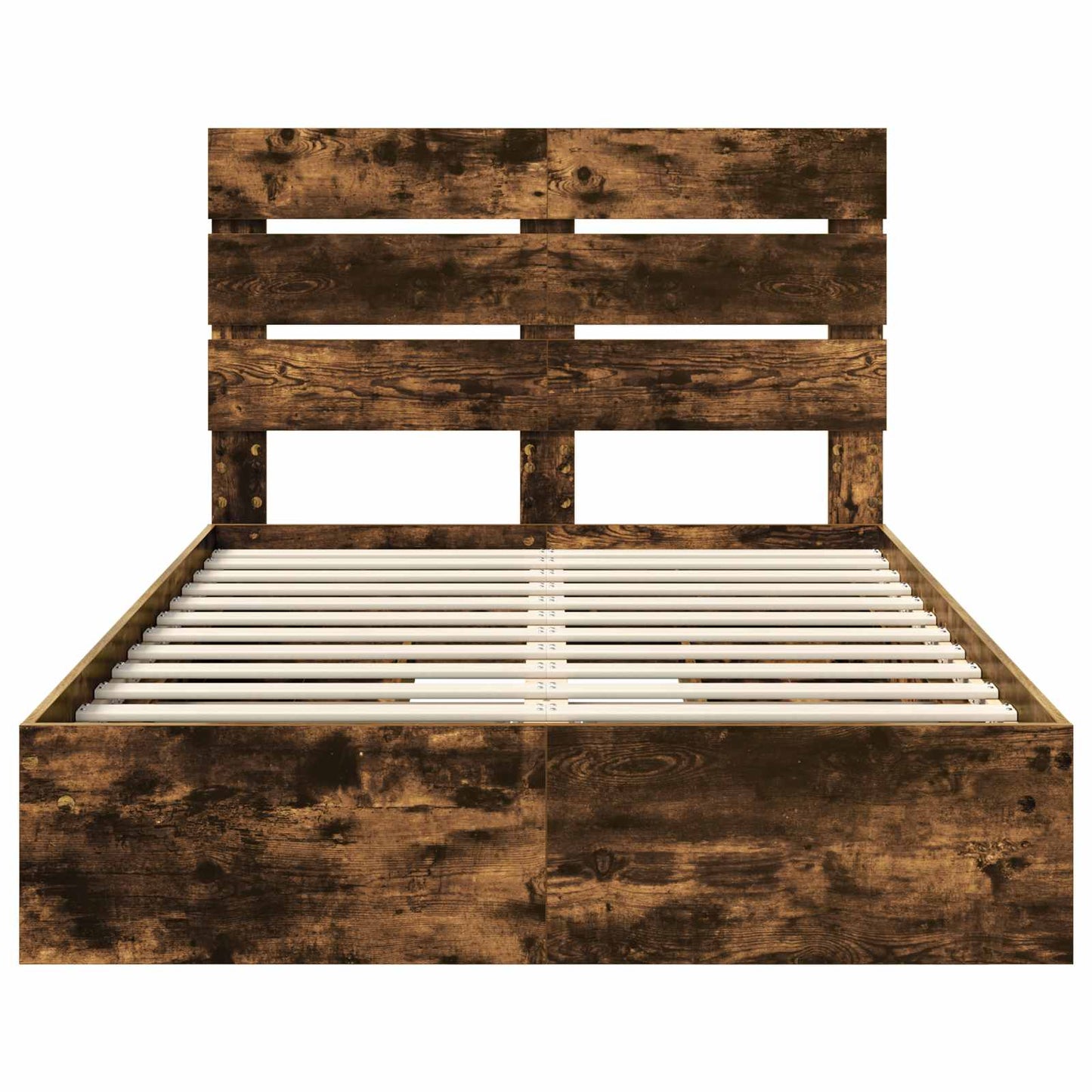 vidaXL Aufbewahrungsbett Geräucherte Eiche 120 x 190 cm Holzwerkstoff
