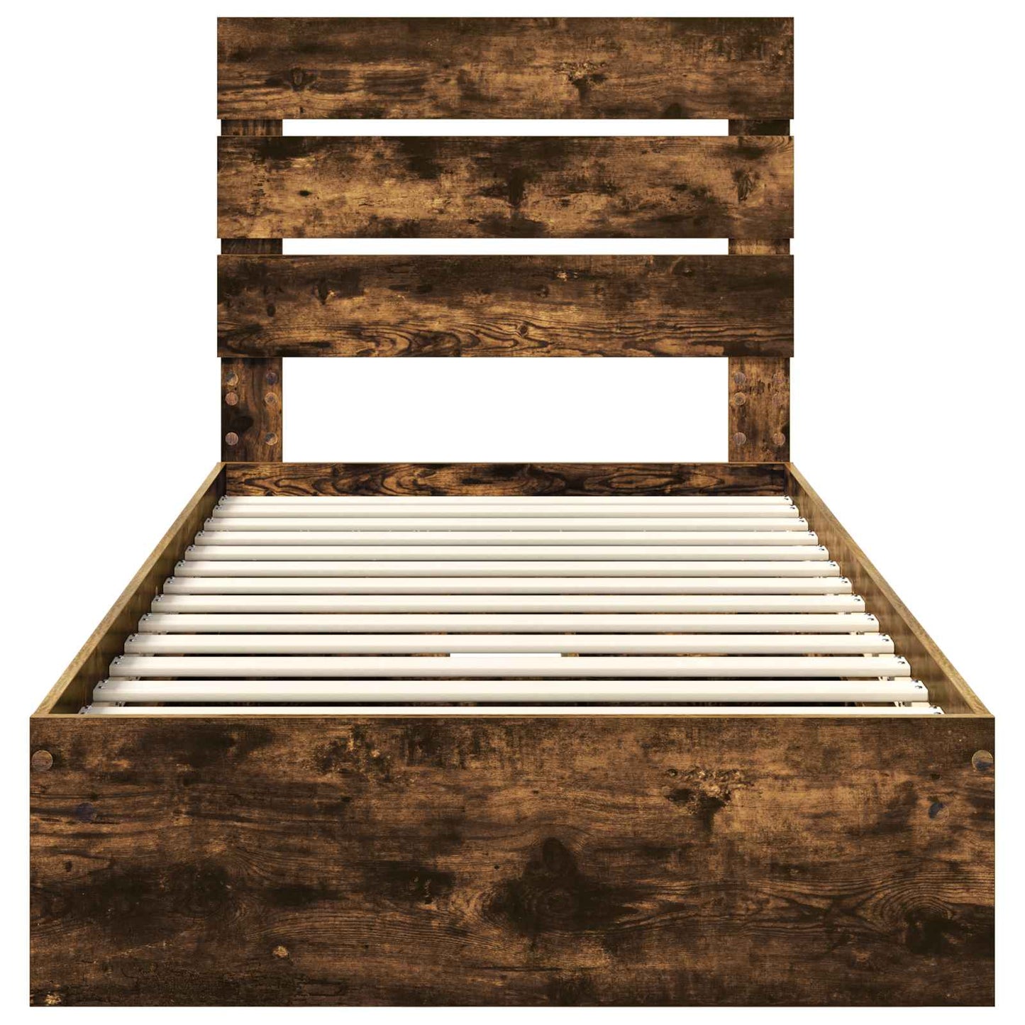 vidaXL Aufbewahrungsbett Geräucherte Eiche 100 x 200 cm Holzwerkstoff