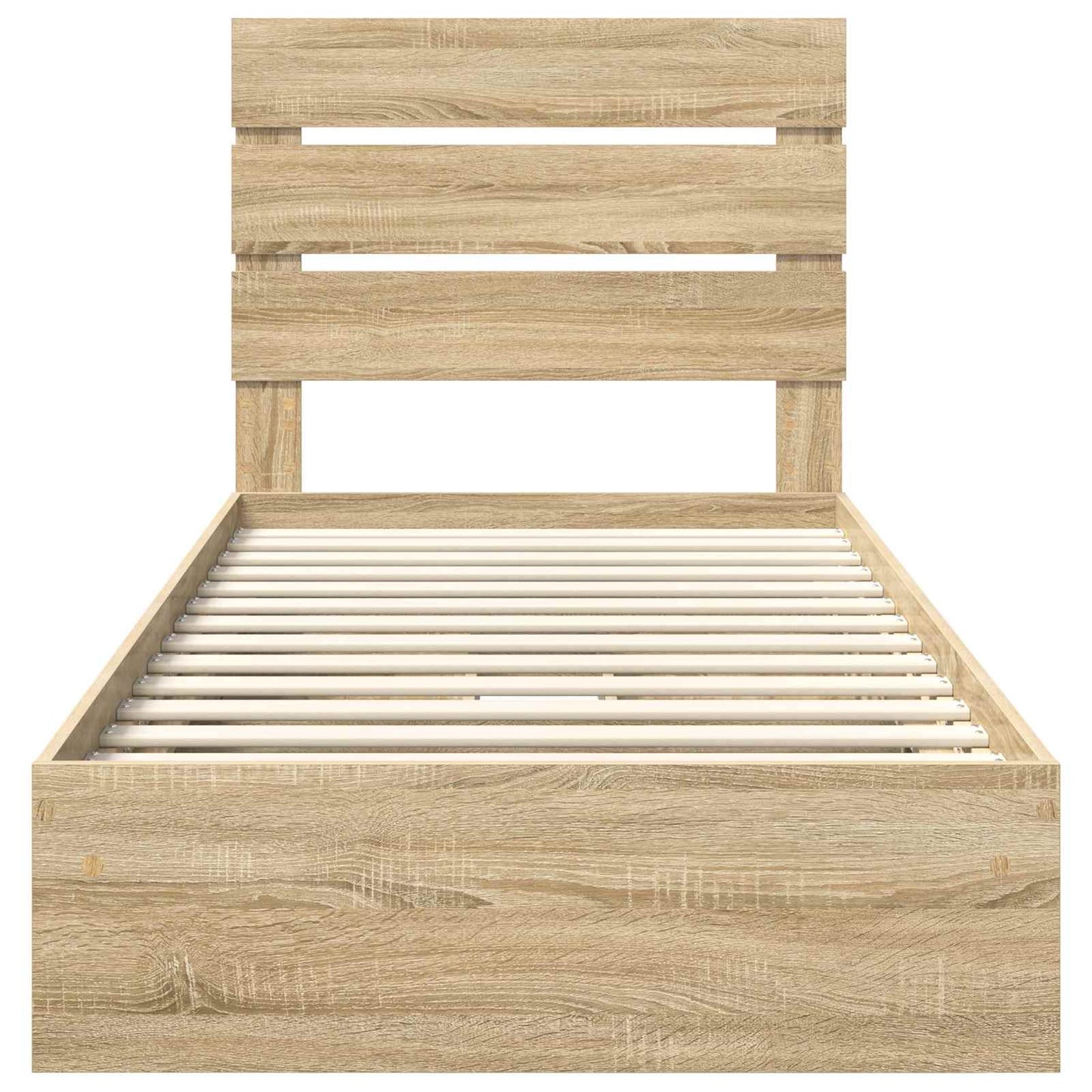 vidaXL Aufbewahrungsbett Sonoma-Eiche 90 x 190 cm Holzwerkstoff