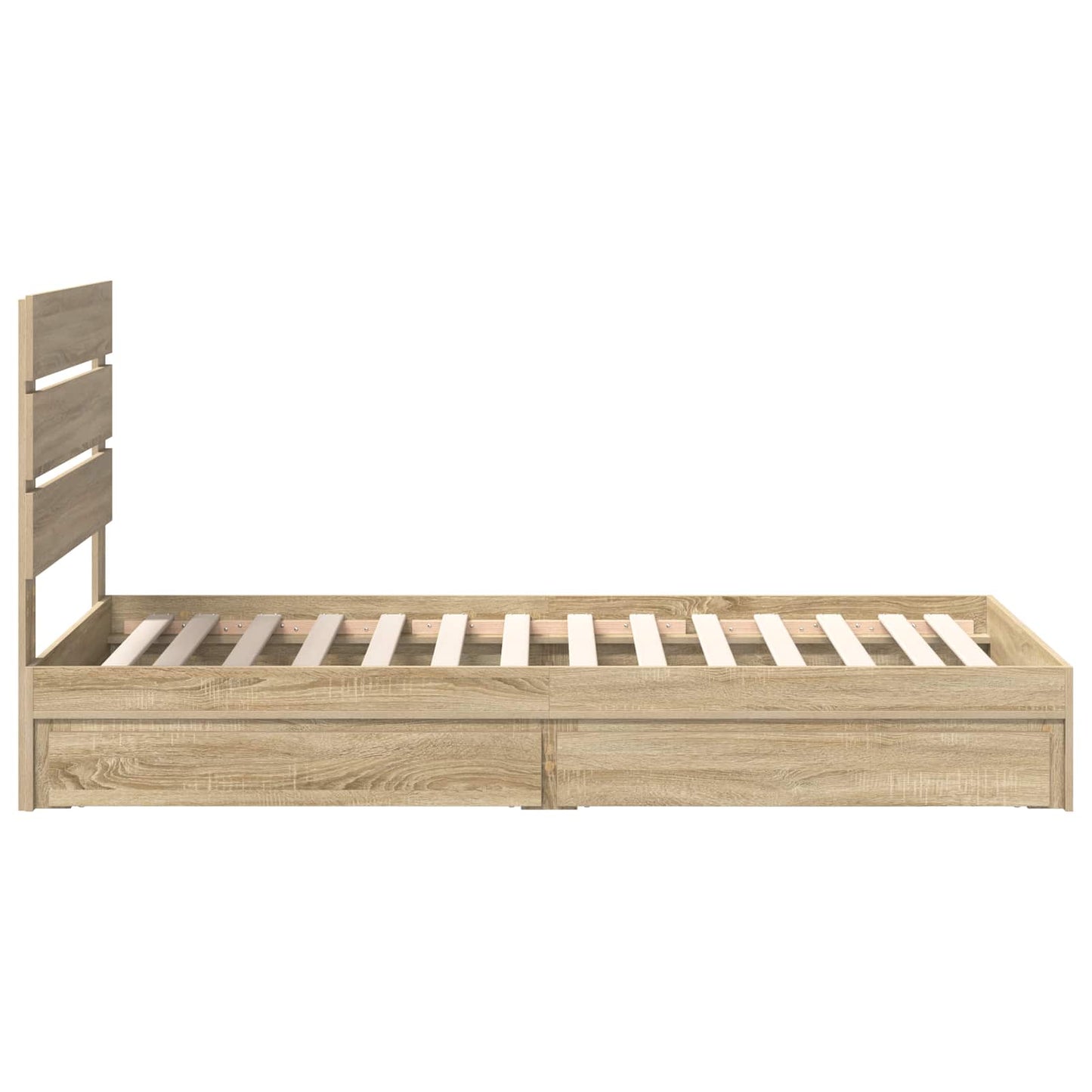 vidaXL Aufbewahrungsbett Sonoma-Eiche 90 x 190 cm Holzwerkstoff
