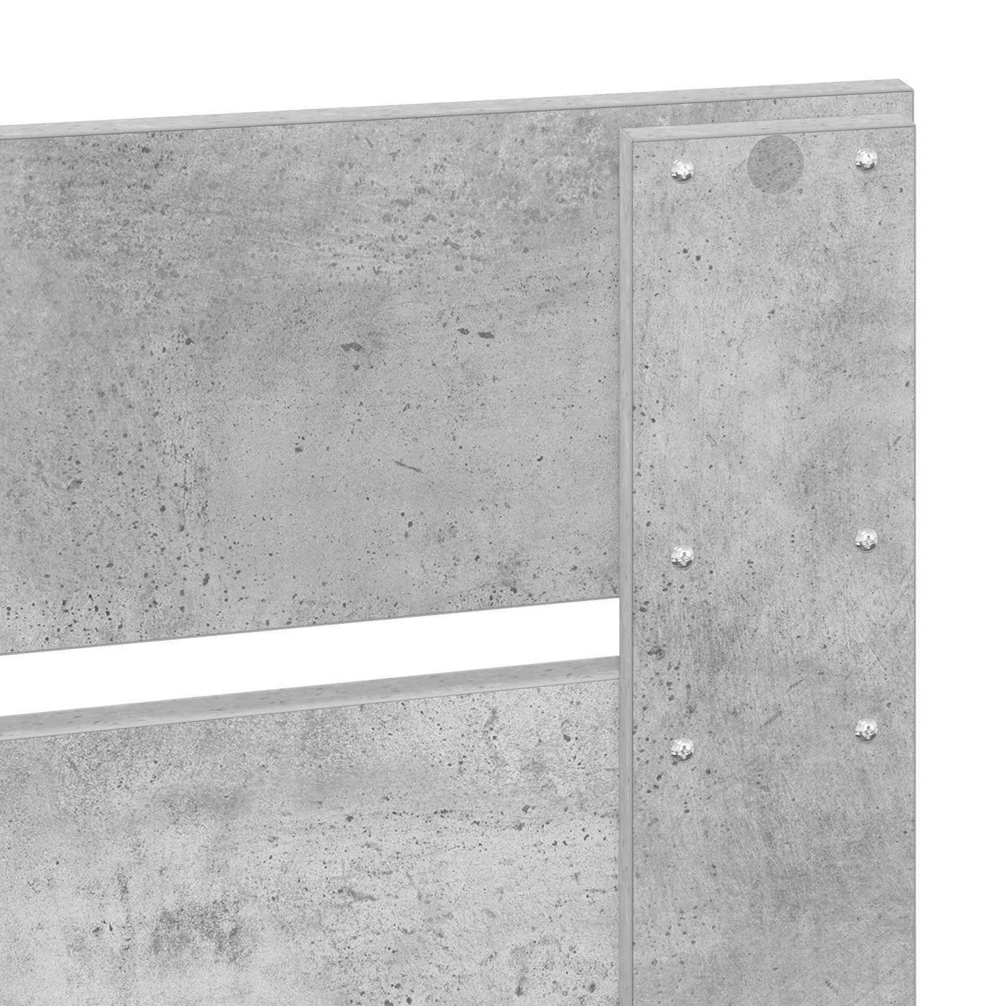 vidaXL Aufbewahrungsbett Beton Grau 90 x 190 cm Holzwerkstoff