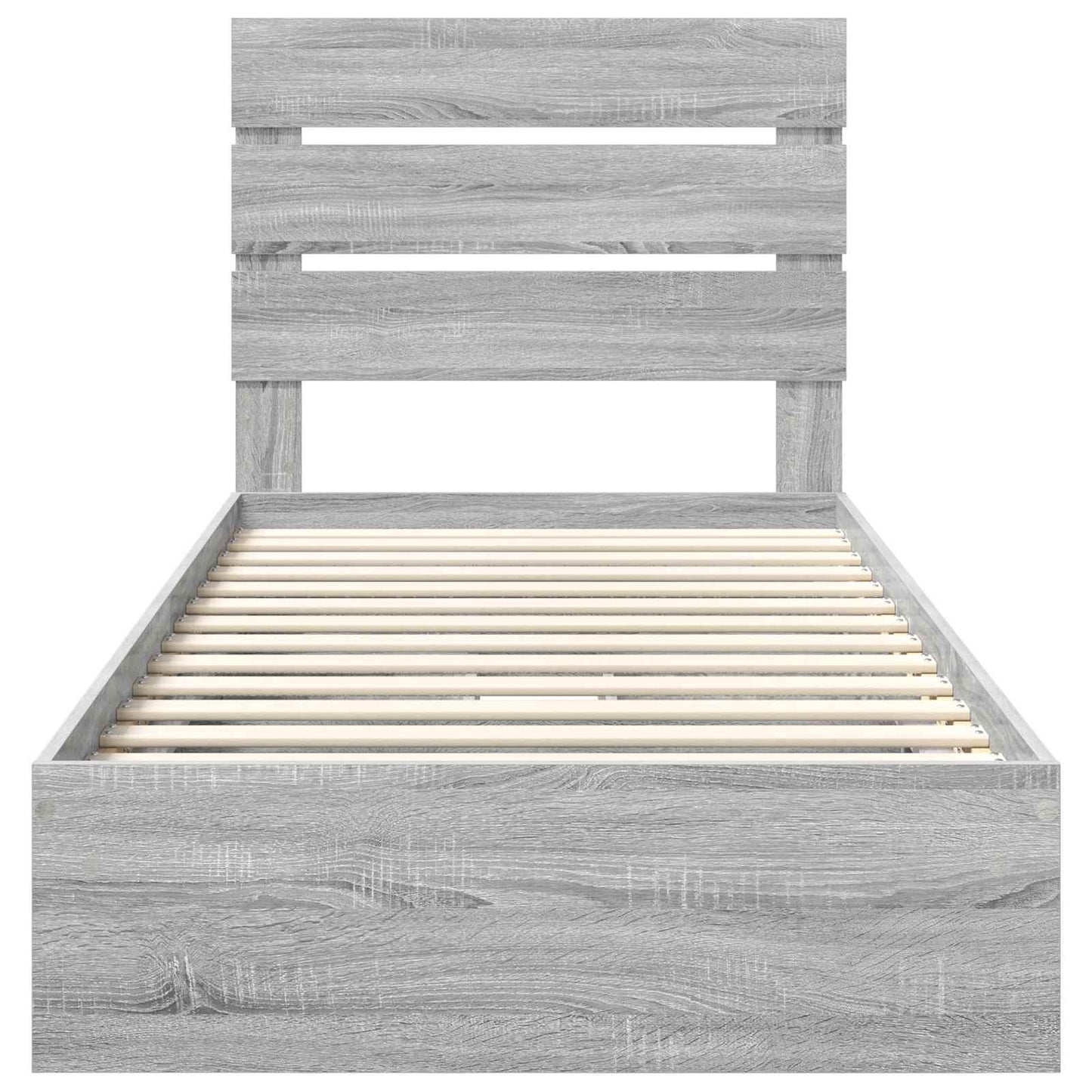 vidaXL Aufbewahrungsbett Graues Sonoma 90 x 190 cm Holzwerkstoff
