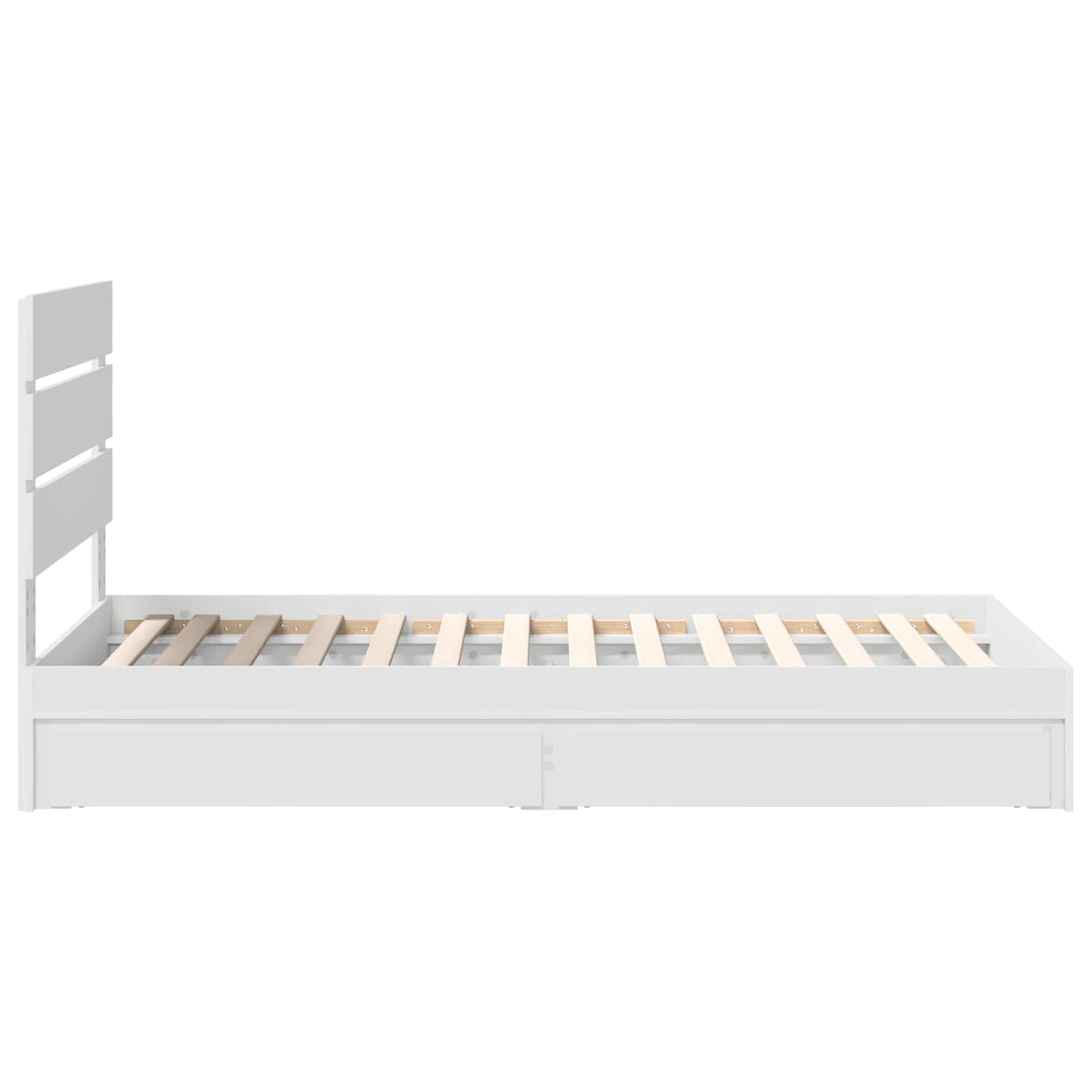 vidaXL Aufbewahrungsbett mit Kopfteil Weiß 70 x 190 cm Holzwerkstoff