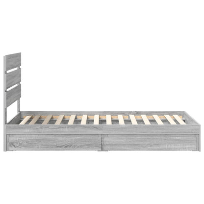 vidaXL Aufbewahrungsbett Graues Sonoma 70 x 190 cm Holzwerkstoff