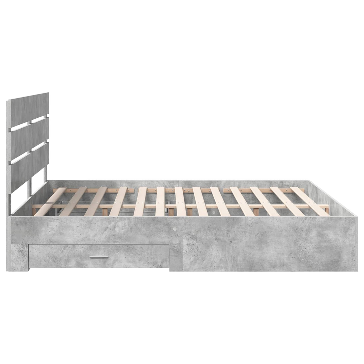 vidaXL Bettrahmen mit Schubladen Beton Grau 180 x 200 cm Holzwerkstoff