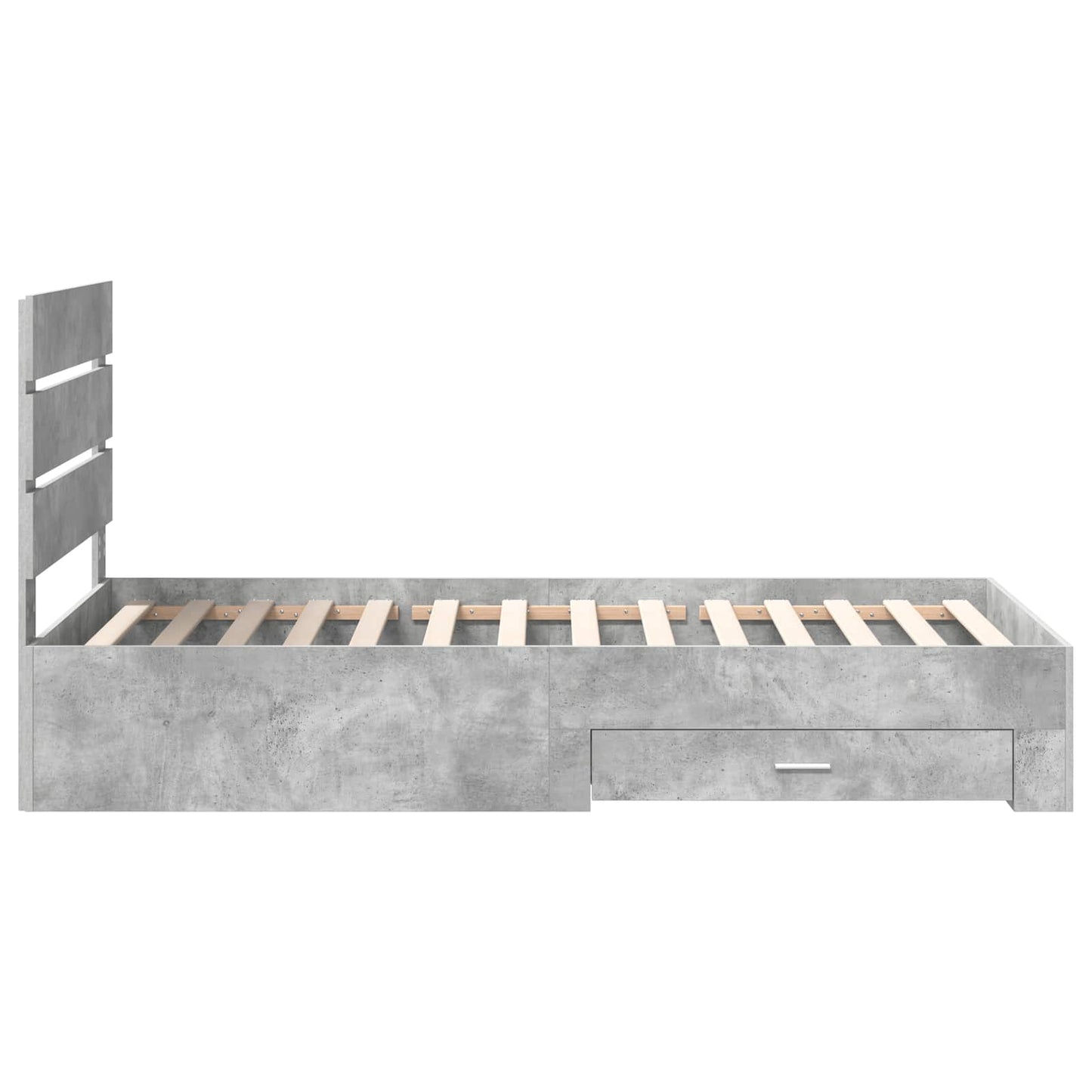 vidaXL Bettrahmen mit Schubladen Beton Grau 100 x 200 cm Holzwerkstoff