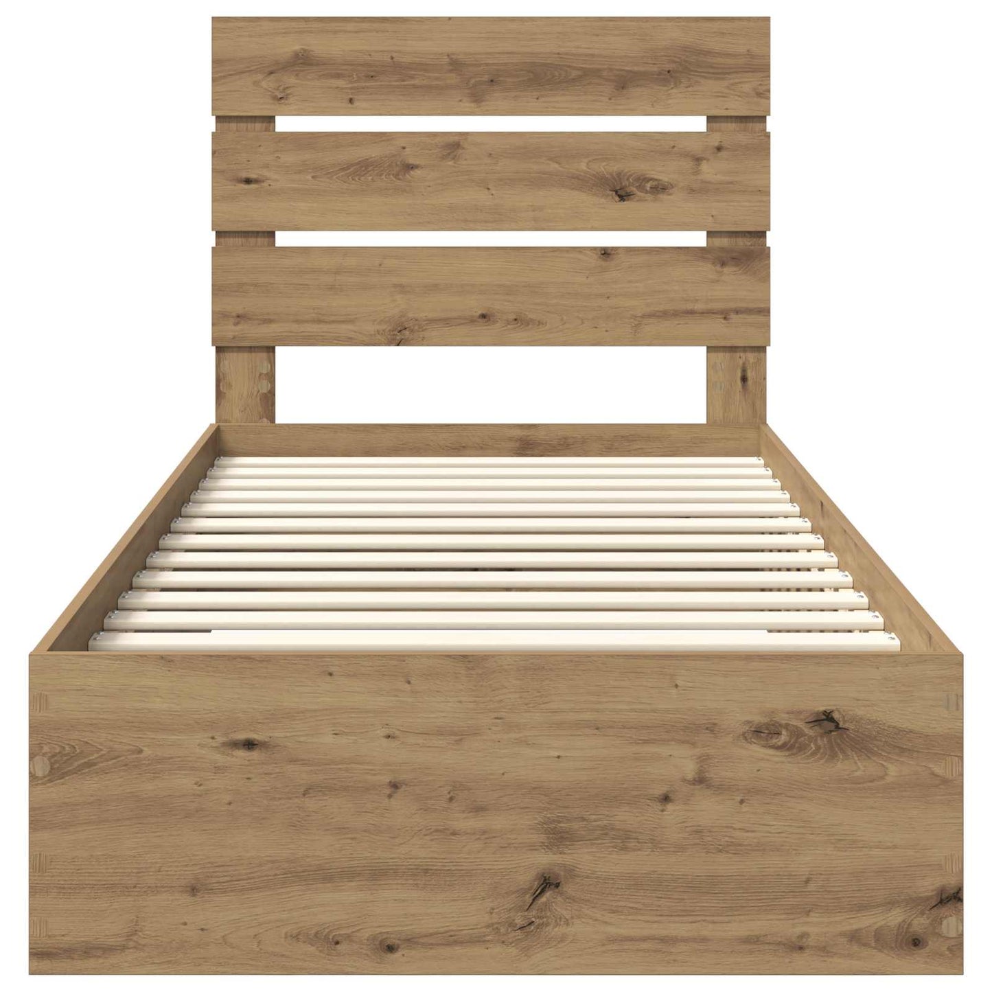 vidaXL Bettrahmen Artisan-Eiche 100 x 200 cm Holzwerkstoff