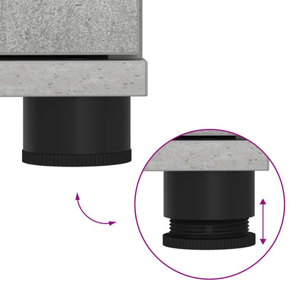 Flurbank mit Kissen mit Schubladen Betongrau 80 x 38 x 46 cm