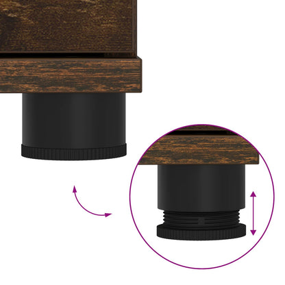 Flurbank mit Kissen mit Regal Geräucherte Eiche 80 x 38 x 46 cm