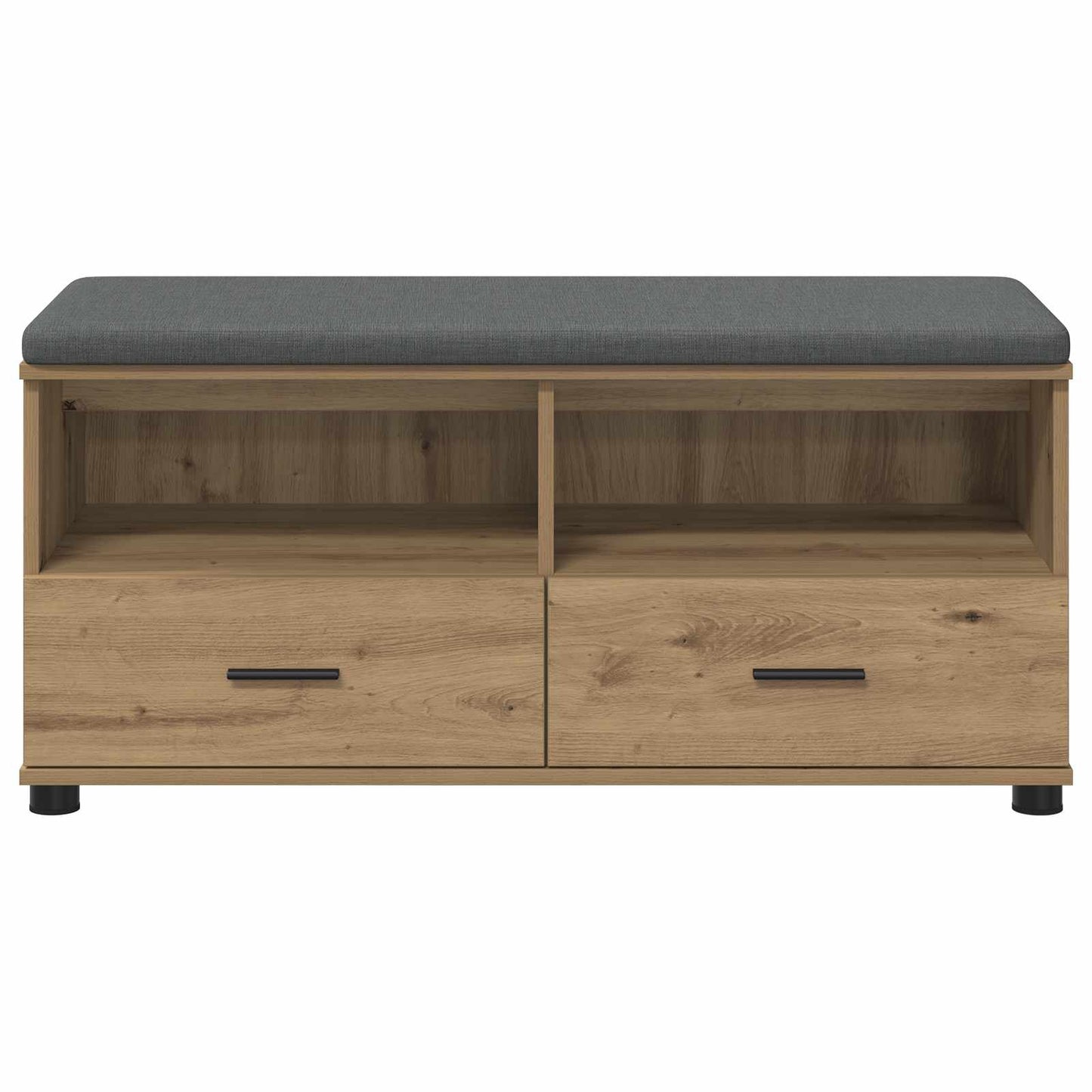 Flurbank mit Kissen mit Regal Artisan-Eiche 100 x 38 x 46 cm