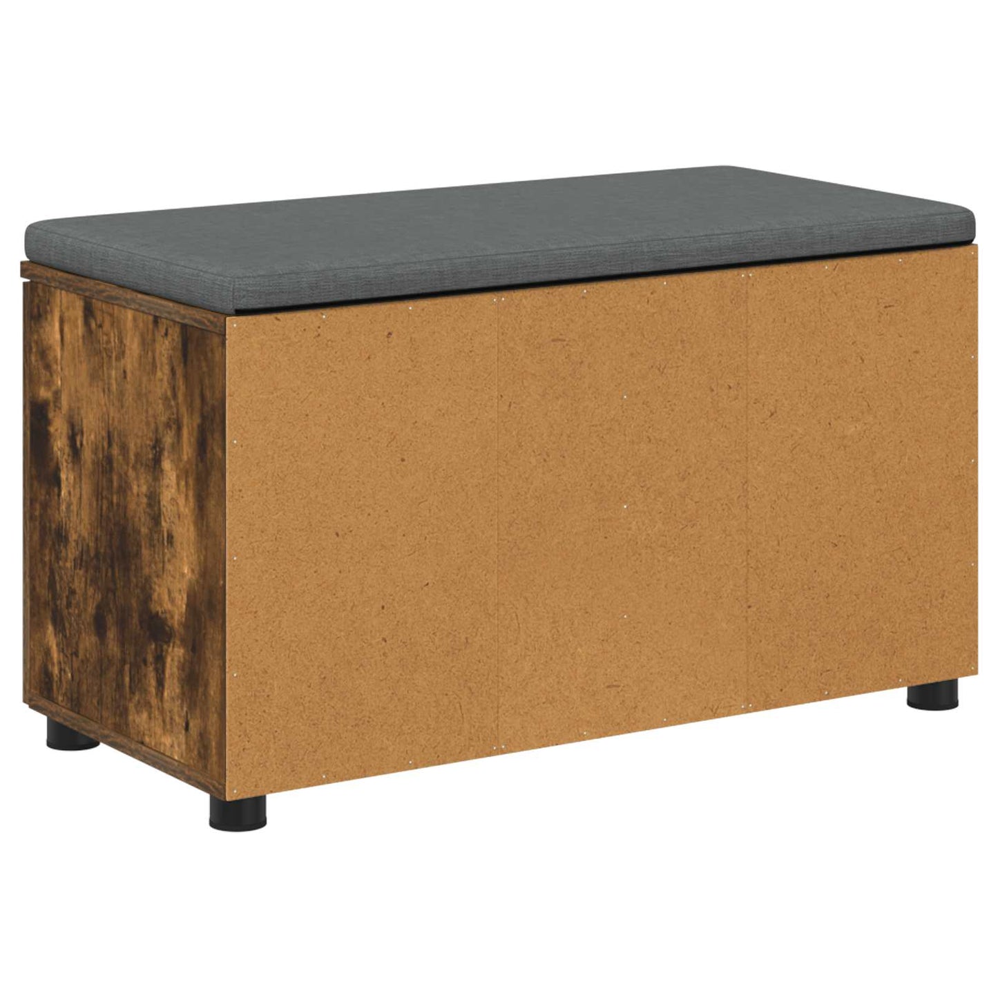 Flurbank mit Kissen mit Regal Geräucherte Eiche 80 x 38 x 46 cm
