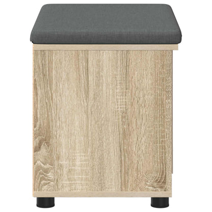 Flurbank mit Kissen mit Regal Sonoma-Eiche 60 x 38 x 46 cm